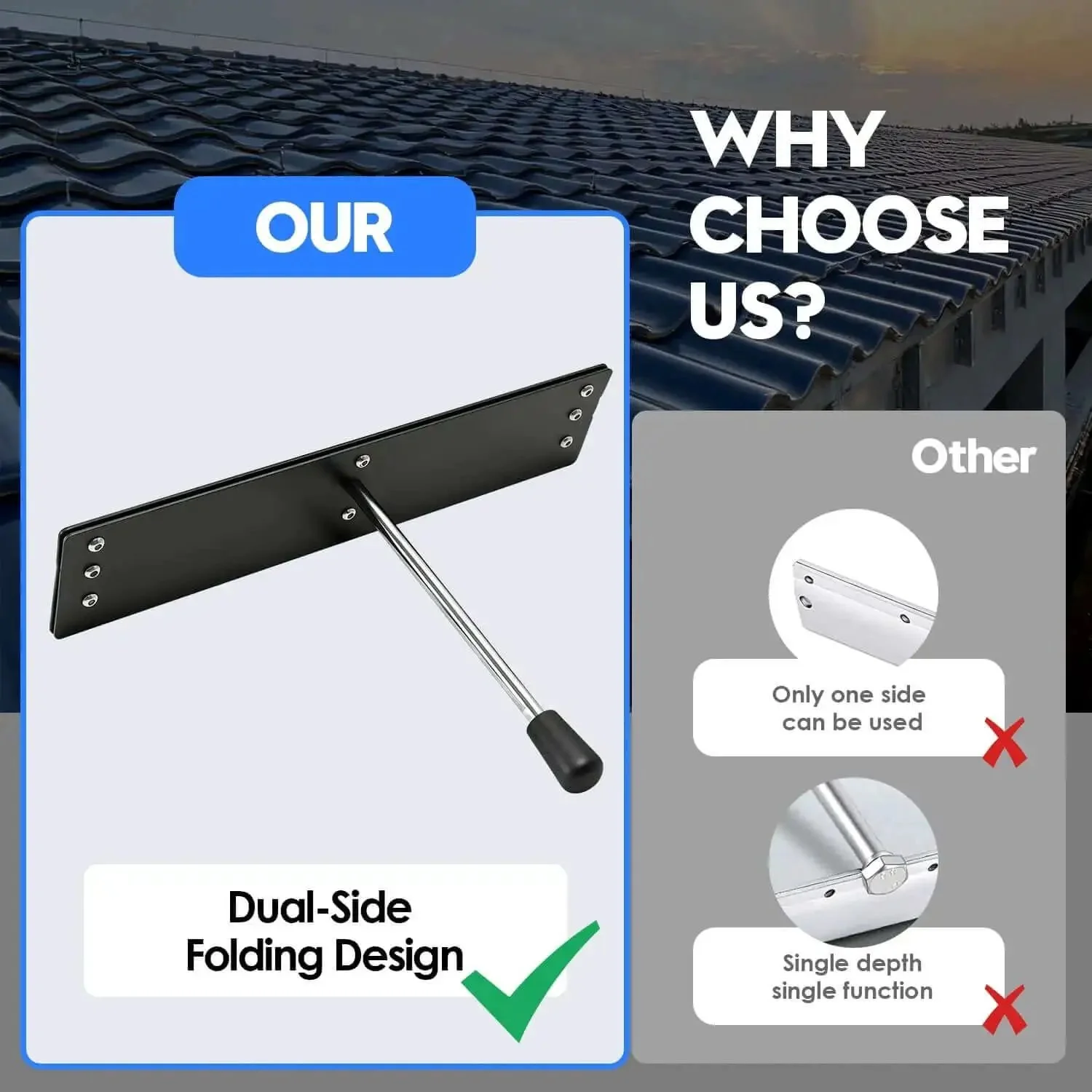 Fifteen Point Seven Inch Heavy Duty Sheet Metal Folding Hemming Tool Dual Side Bender With Sight Holes For One Inch And Three Eighths Inch Depth For Roofing Ductwork And Metalworking - Image 6