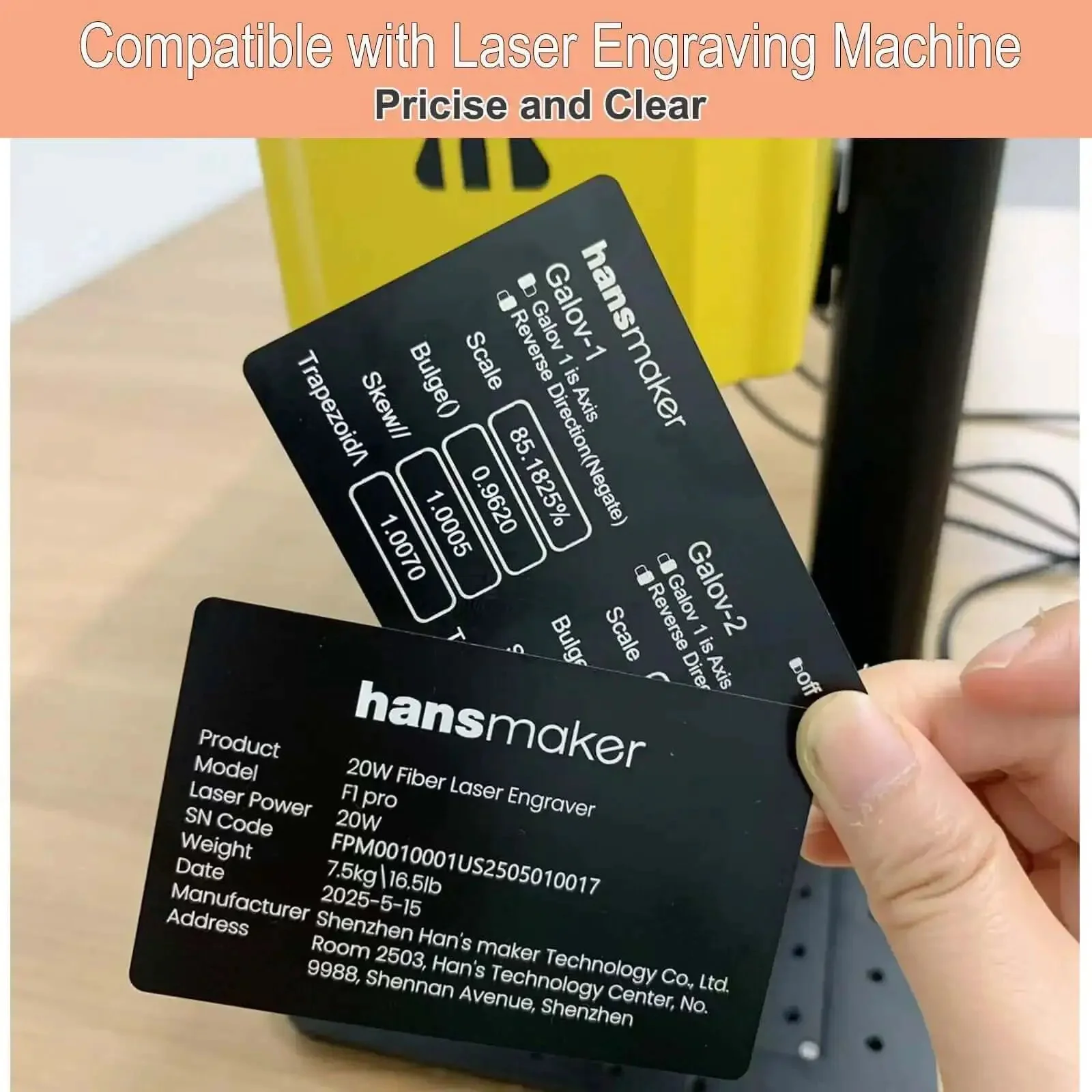 Fifty Pcs Matte Black Metal Business Card Blanks For Laser Engraving, Pro Grade Premium Aluminum Sheets, Multipurpose DIY Gift Cards, 86 X 54 Mm, 0.21 mm Thick, Sleek Professional Look - Image 4