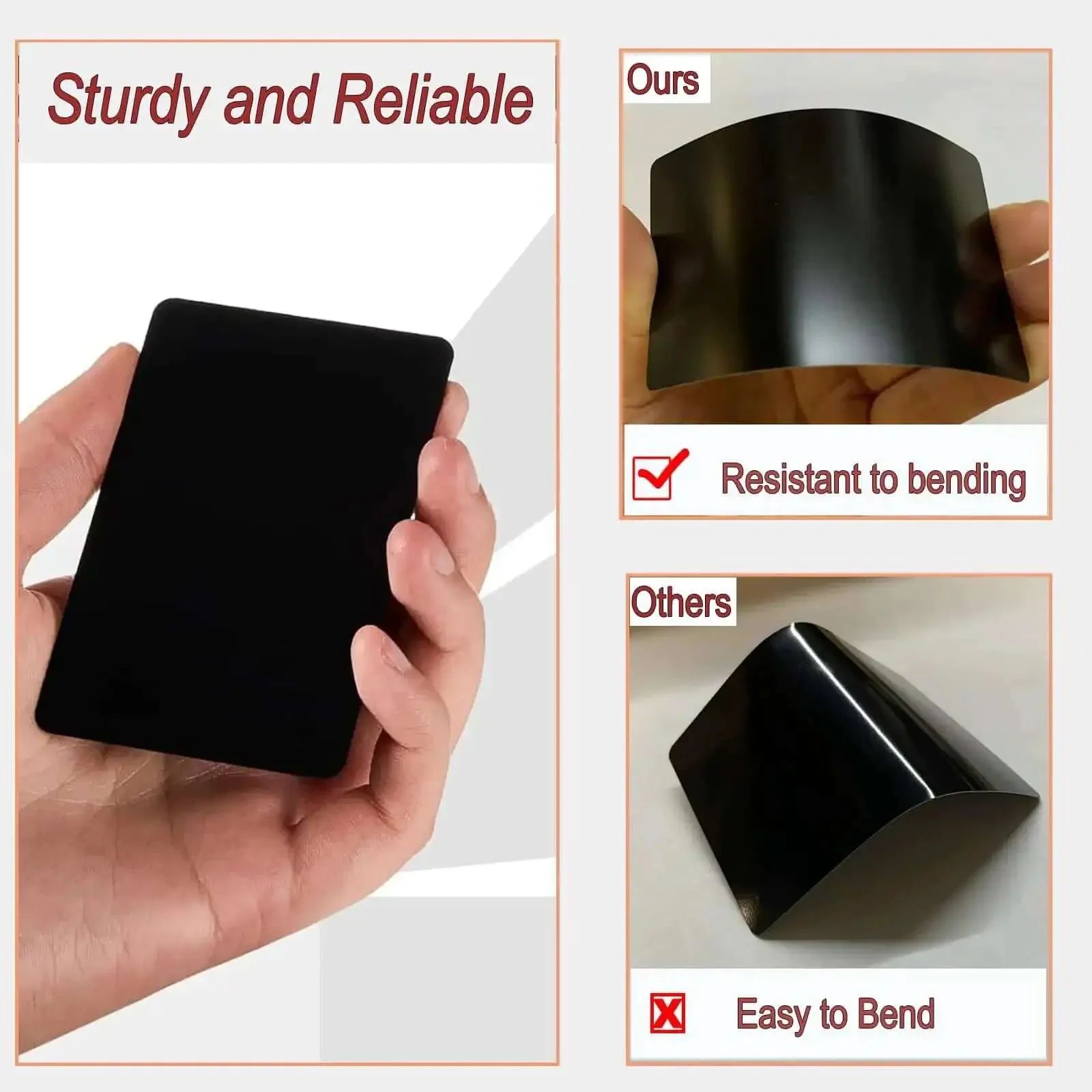 Fifty Pcs Matte Black Metal Business Card Blanks For Laser Engraving, Pro Grade Premium Aluminum Sheets, Multipurpose DIY Gift Cards, 86 X 54 Mm, 0.21 mm Thick, Sleek Professional Look - Image 5