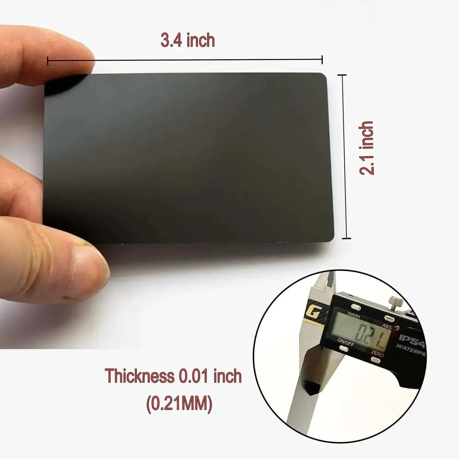 Fifty Pcs Matte Black Metal Business Card Blanks For Laser Engraving, Pro Grade Premium Aluminum Sheets, Multipurpose DIY Gift Cards, 86 X 54 Mm, 0.21 mm Thick, Sleek Professional Look - Image 7