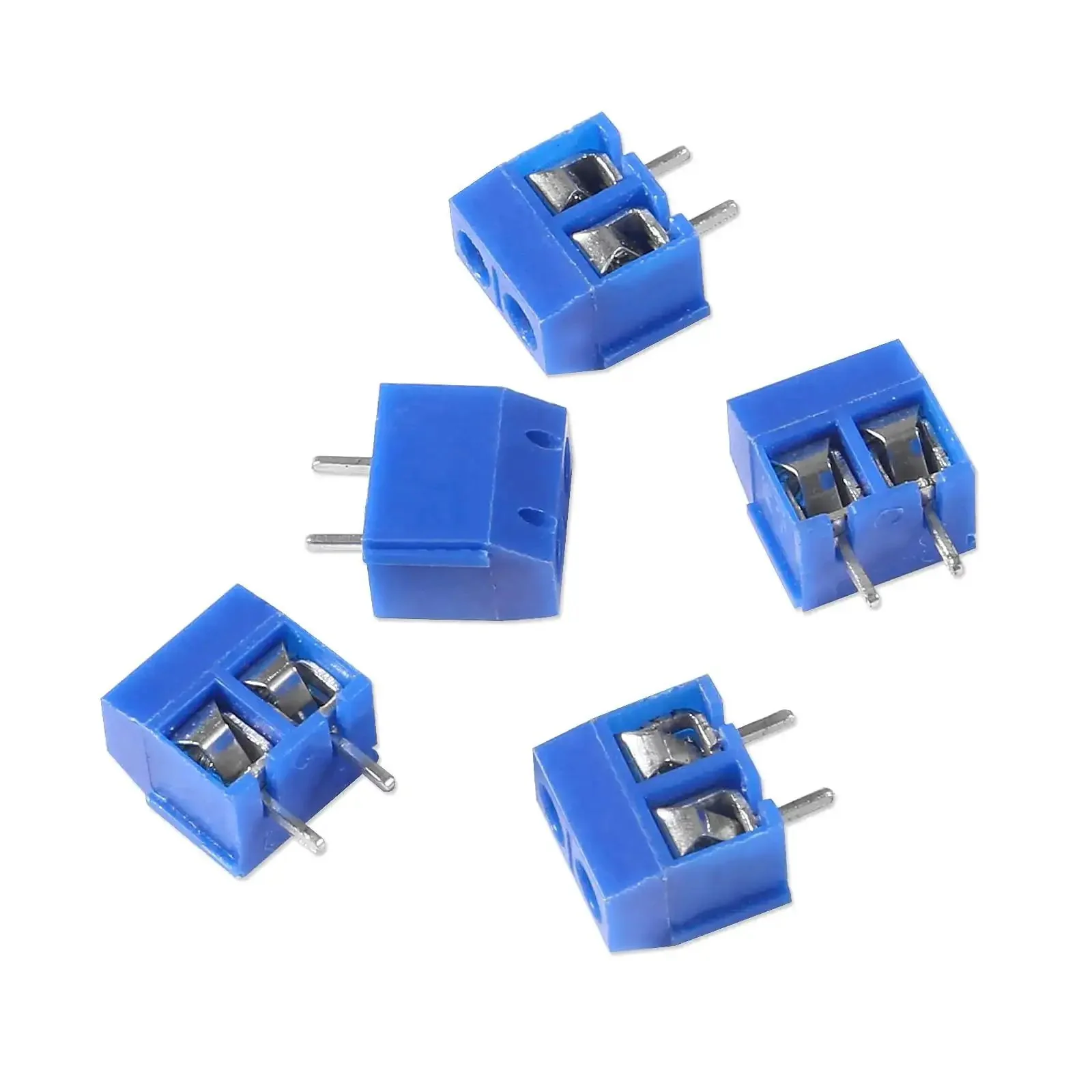 Fifty Piece 5.08mm Pitch PCB Mount Screw Terminal Block Connector Kit With 30 Two Pin 10 Three Pin And 10 Four Pin Units For Easy Wiring On 14 To 22 AWG - Image 2