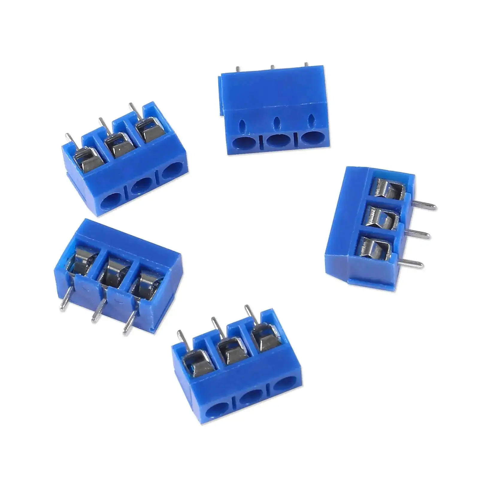 Fifty Piece 5.08mm Pitch PCB Mount Screw Terminal Block Connector Kit With 30 Two Pin 10 Three Pin And 10 Four Pin Units For Easy Wiring On 14 To 22 AWG - Image 3