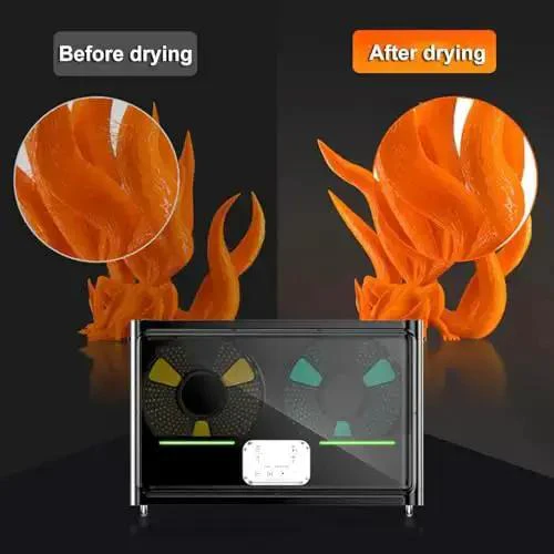 Filament Dryer Box For 3D Printers With Auto Humidity Control, Holds Four 1Kg Spools, Circulating Heating Up To 70 Degrees Celsius, No Sweat Overheat Protection, Keeps Filament Dry And Ready To Print - Image 3
