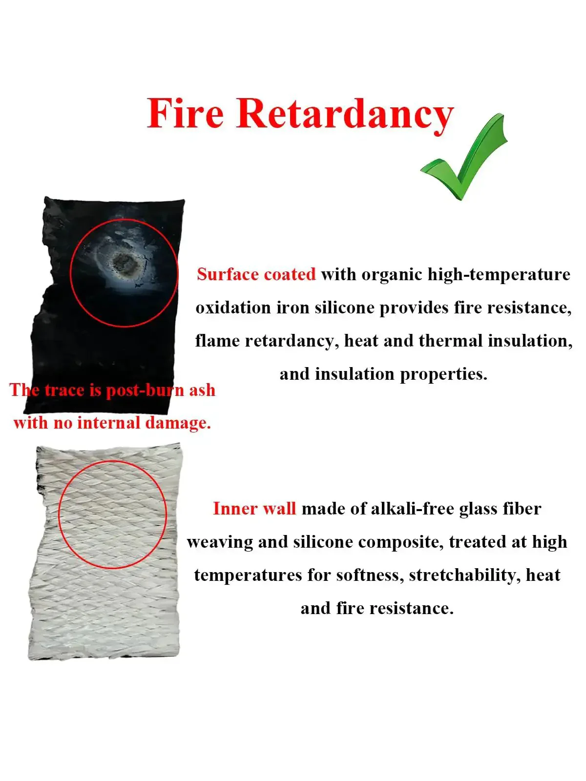 Fire Sleeve Heat Shield Three Eighth Inch ID Silicone Coated Fiberglass Heat Protection Five Foot Length Includes Three Stainless Steel Clamps For Automotive Hoses And Wiring Tough As Nails Extreme Heat Ready Black - Image 4