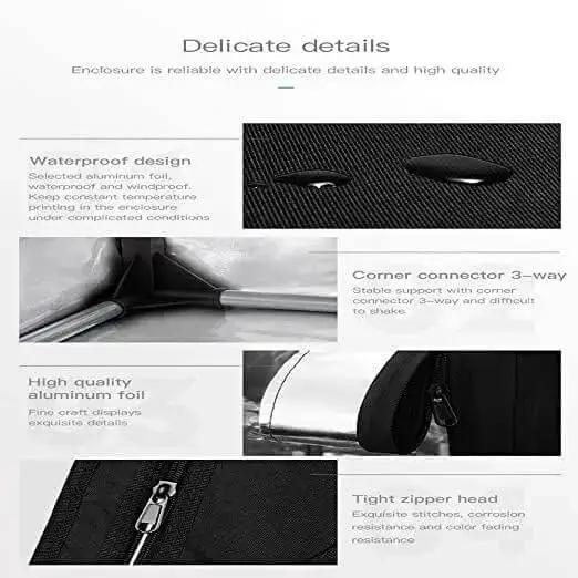 Fireproof And Dustproof 3D Printer Enclosure With Constant Temperature Control, Large 29.5 By 27.5 By 35.4 Inches, All In One Protective Cover For Ender 5 Series And CR 10 Family, CR X And CR 20 Printers - Image 5
