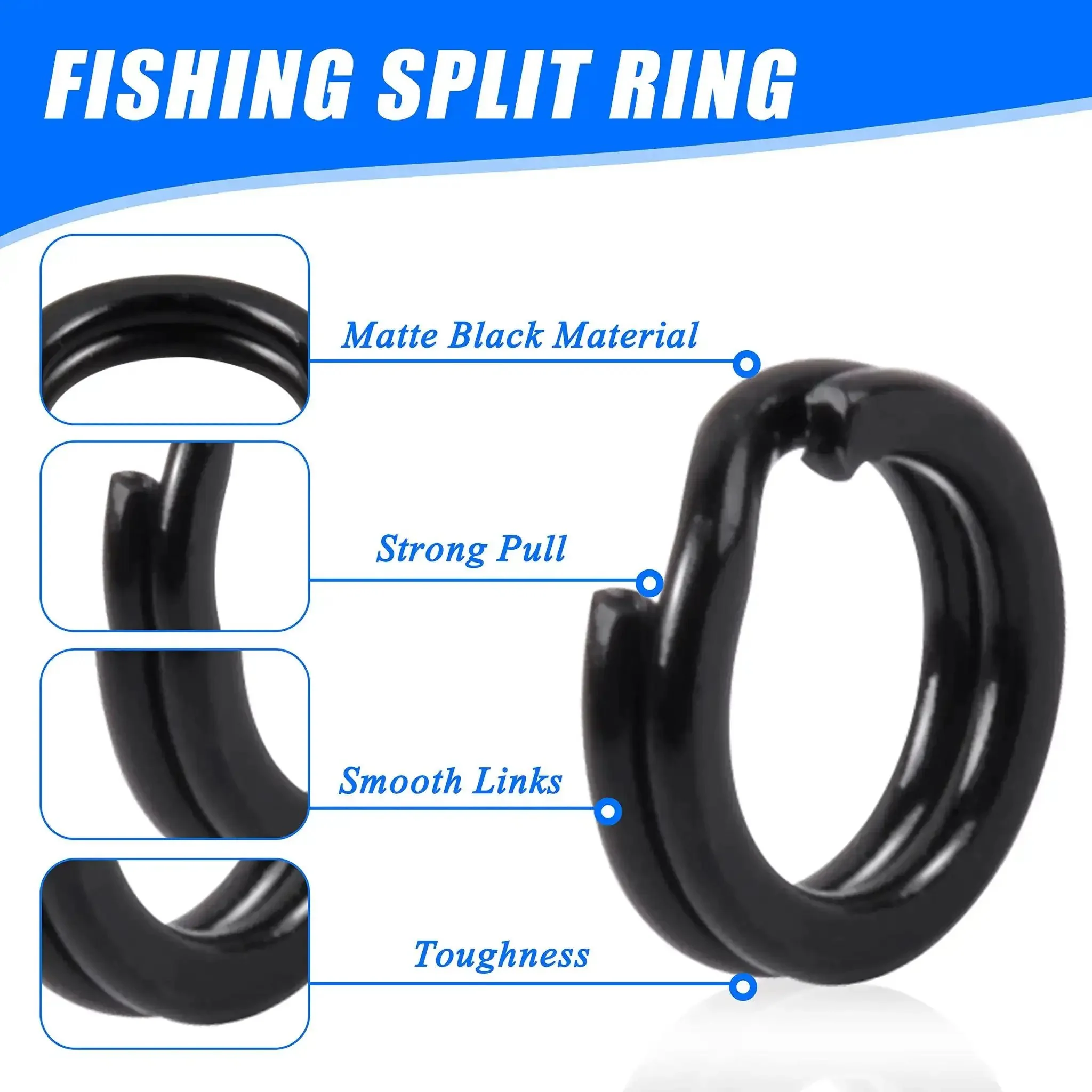 Fishing Split Rings Assortment Kit With 200 Pcs Stainless Steel Rings, Multi Size From 4.0 Mm To 6.0 Mm, Double Flat Wire Snap Rings, High Strength Lure Hook Connectors, Durable Tackle Box Essential - Image 3
