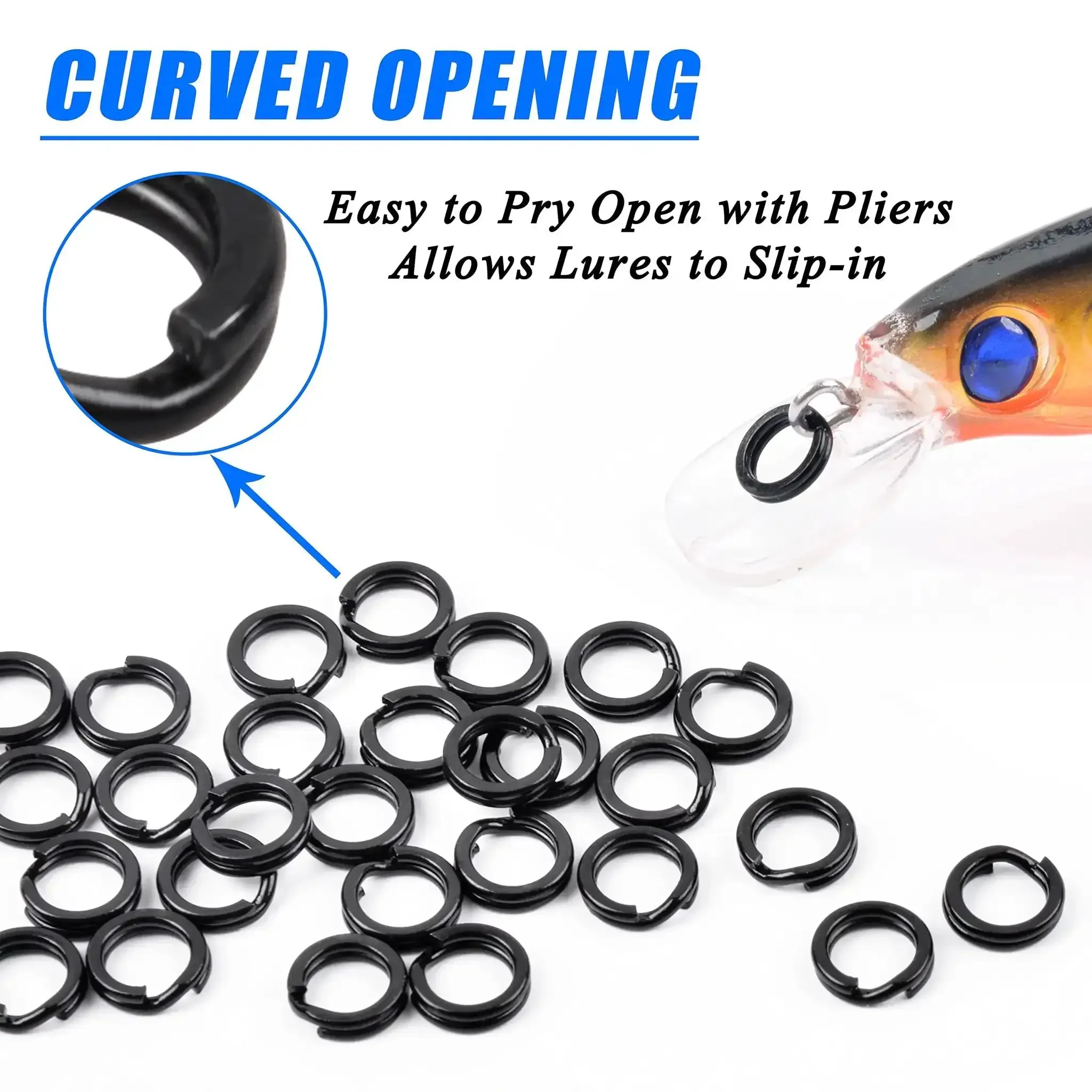 Fishing Split Rings Assortment Kit With 200 Pcs Stainless Steel Rings, Multi Size From 4.0 Mm To 6.0 Mm, Double Flat Wire Snap Rings, High Strength Lure Hook Connectors, Durable Tackle Box Essential - Image 6