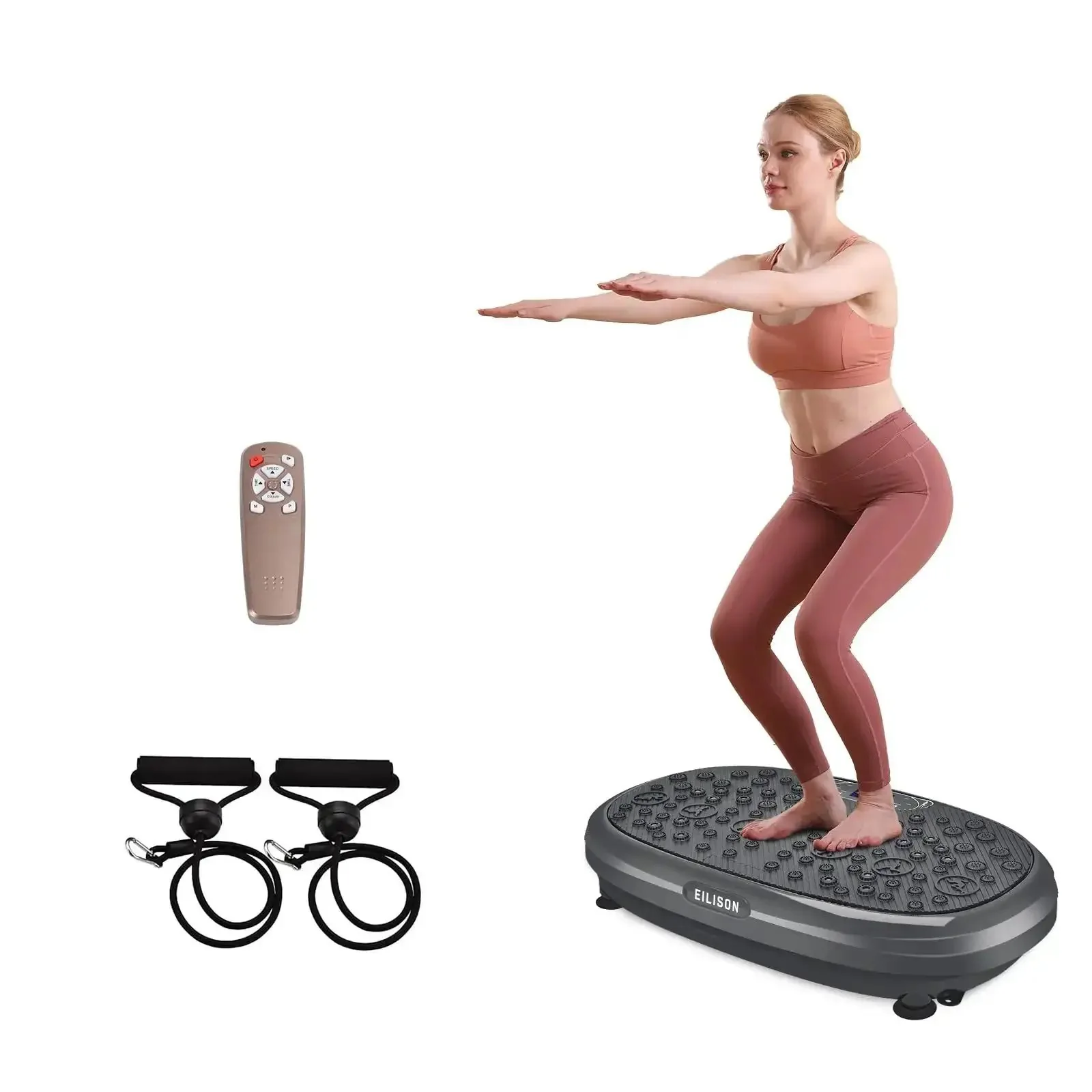 FitMaxx 3D XL Vibration Plate Exercise Machine For A Full Body Workout With Loop Bands, Acupressure Surface, And Lymphatic Drainage To Boost Weight Loss, Shaping, Recovery, And Fat Burning At Home