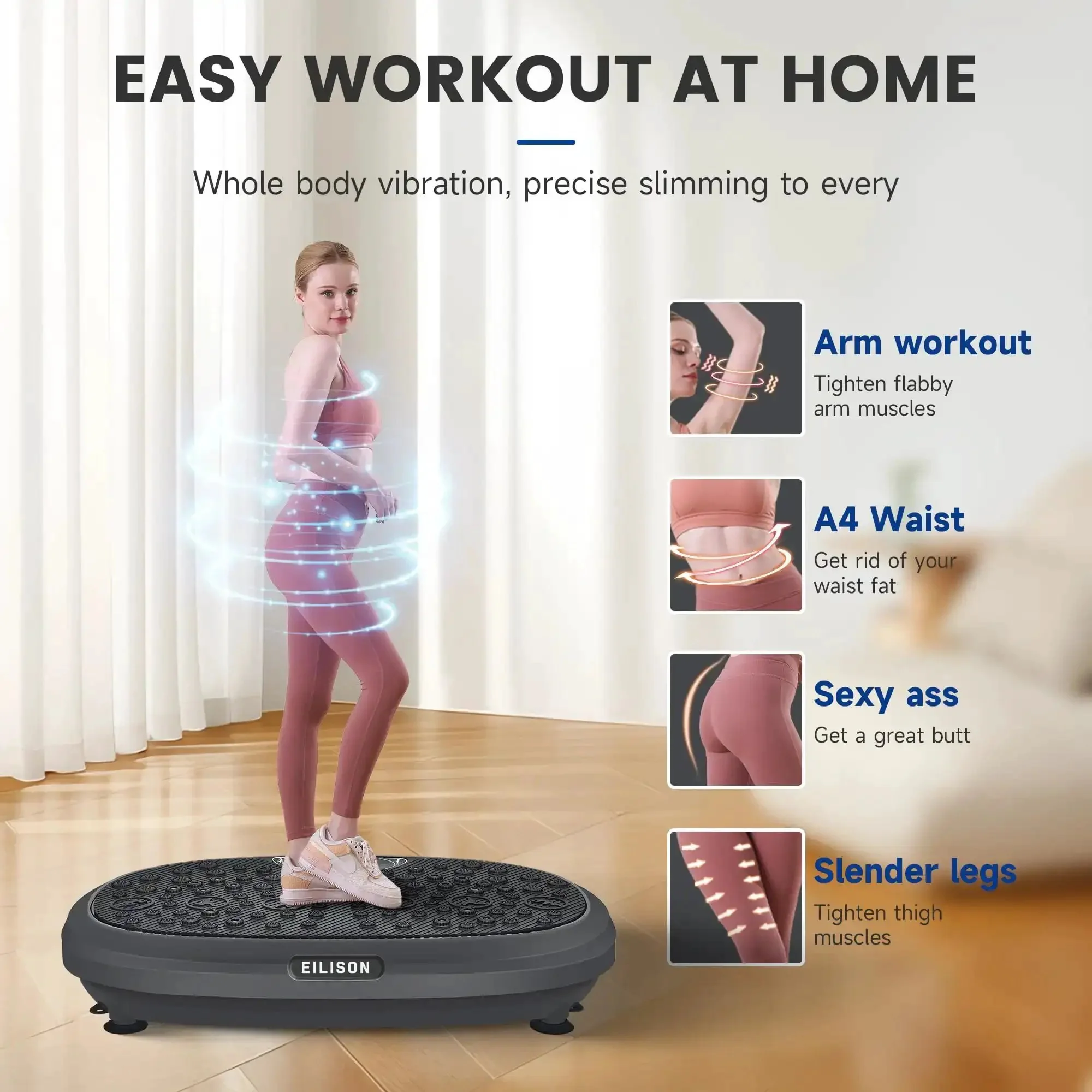 FitMaxx 3D XL Vibration Plate Exercise Machine For A Full Body Workout With Loop Bands, Acupressure Surface, And Lymphatic Drainage To Boost Weight Loss, Shaping, Recovery, And Fat Burning At Home - Image 5