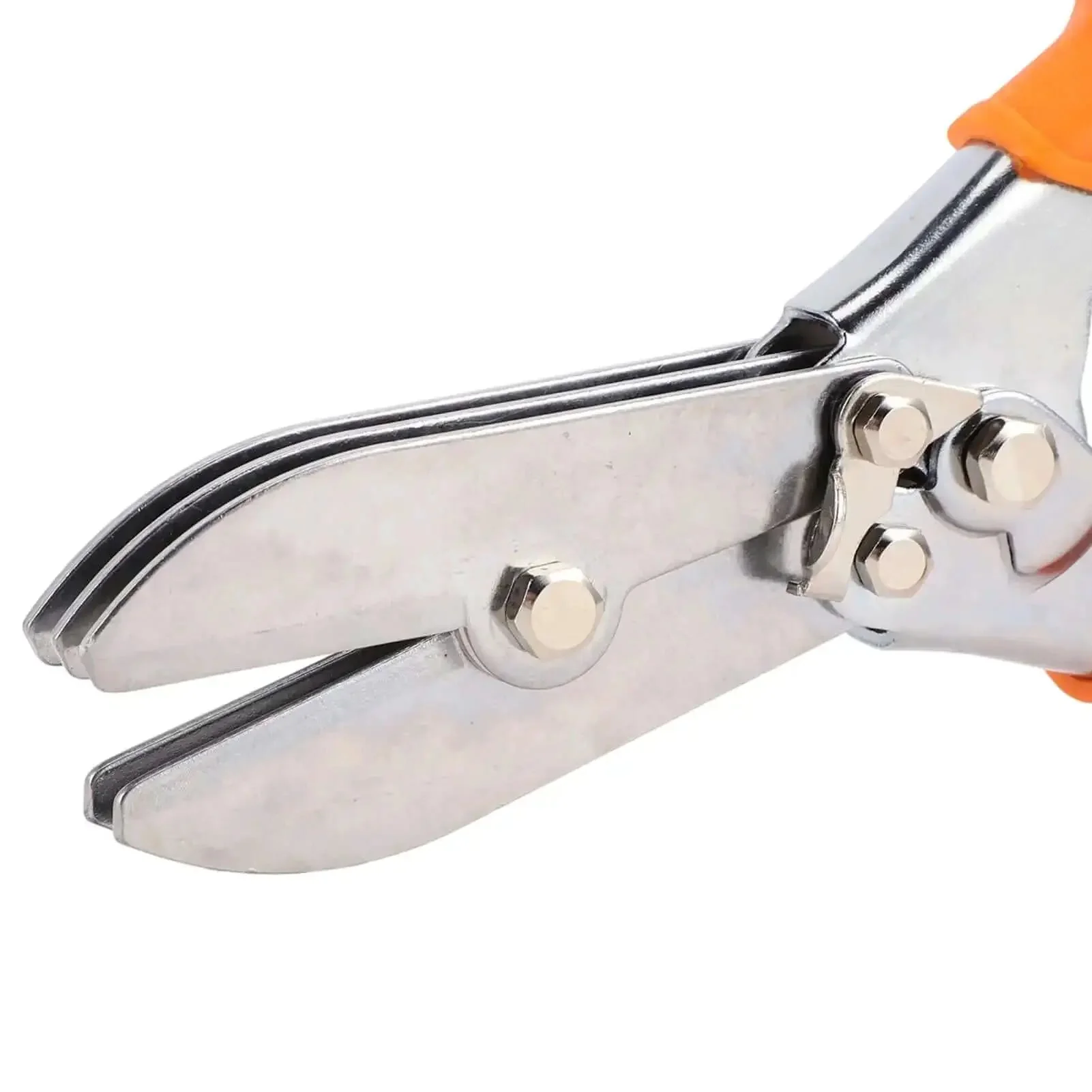 Five Blade Sheet Metal Crimper Pro Grade Tool For 24-28 Galvanized Or Stainless Steel Pipes, Heavy Duty Crimping With Dual Color TPR Handle, HVAC Duct, Drain, Vent, Chimney And Fireplace Install - Image 4