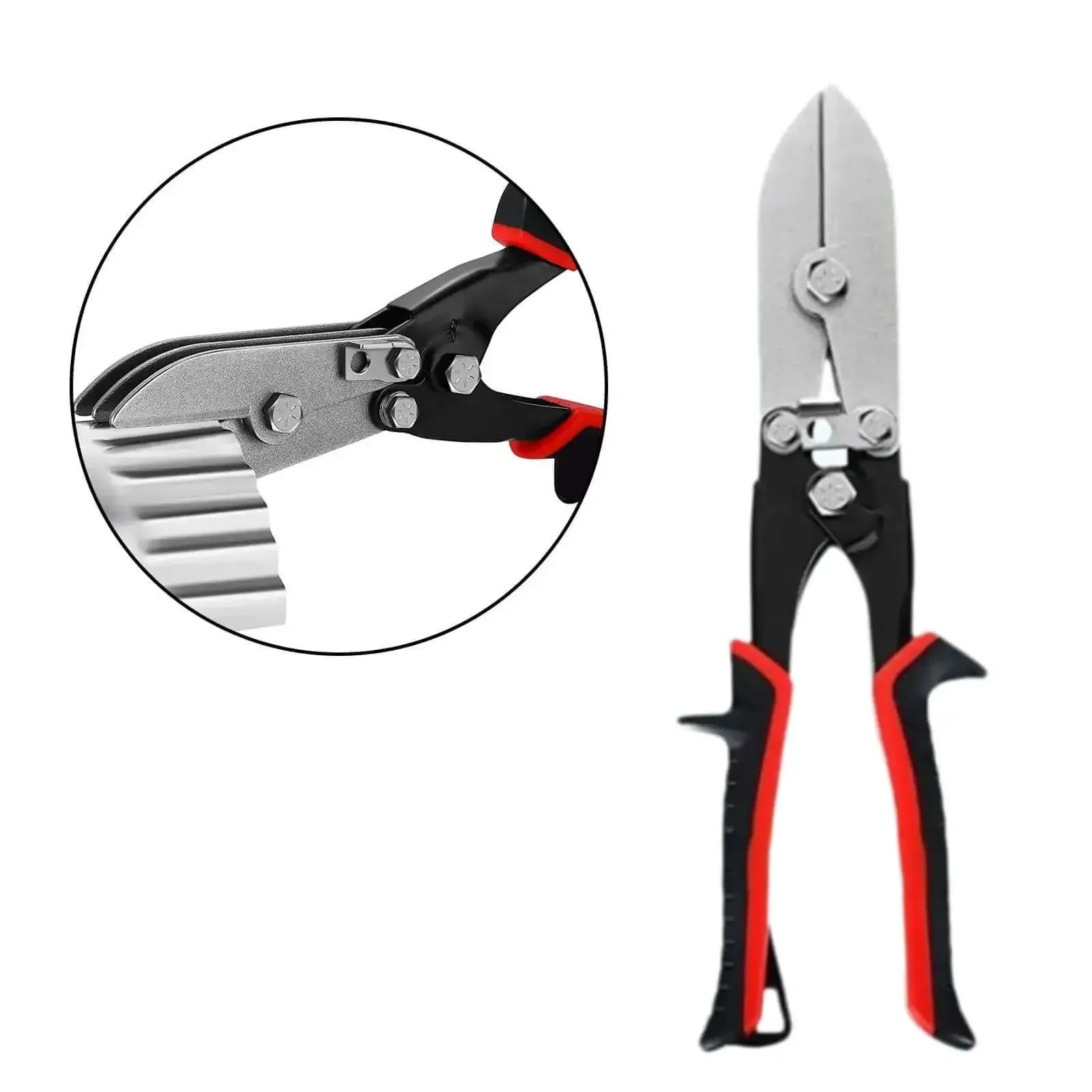 Five Blade Sheet Metal Crimping Tool For HVAC Pipes And Stove Vents Heavy Duty Hand Crimper 26.5 Cm Length Suits 24 28 Gauge Metal Alloy Steel Body Rubber Handle Multipurpose Pro Grade - Image 2
