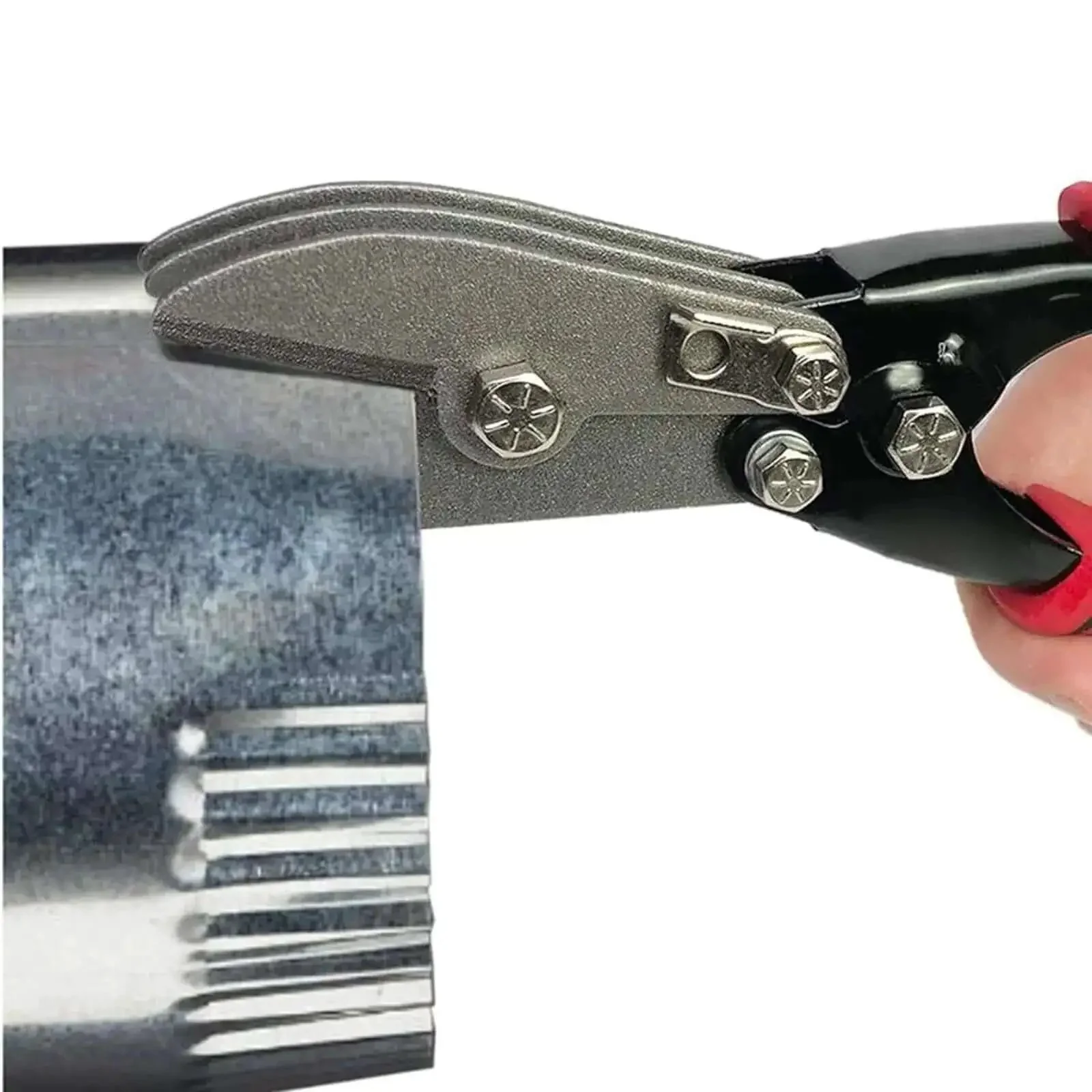 Five Blade Sheet Metal Crimping Tool For HVAC Pipes And Stove Vents Heavy Duty Hand Crimper 26.5 Cm Length Suits 24 28 Gauge Metal Alloy Steel Body Rubber Handle Multipurpose Pro Grade - Image 4