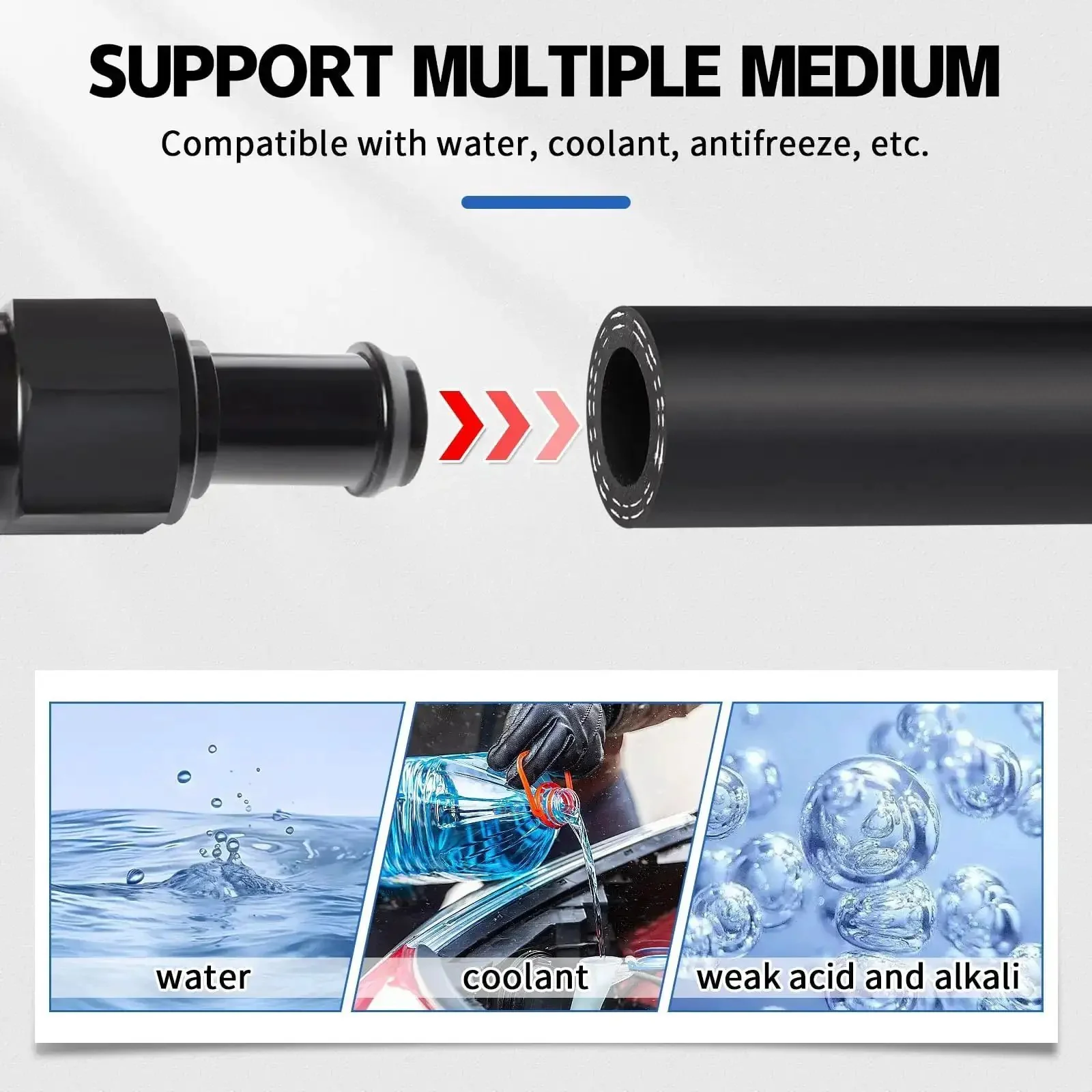Five Eighth Inch Heater Hose, 10 Feet Long EPDM Double Spiral Radiator Coolant Line For Water, Antifreeze And Fuel Systems, Heavy Duty Flexible Hose, SAE J20R3 D2, 100 PSI Working Pressure, ID Five Eighth Inch - Image 3