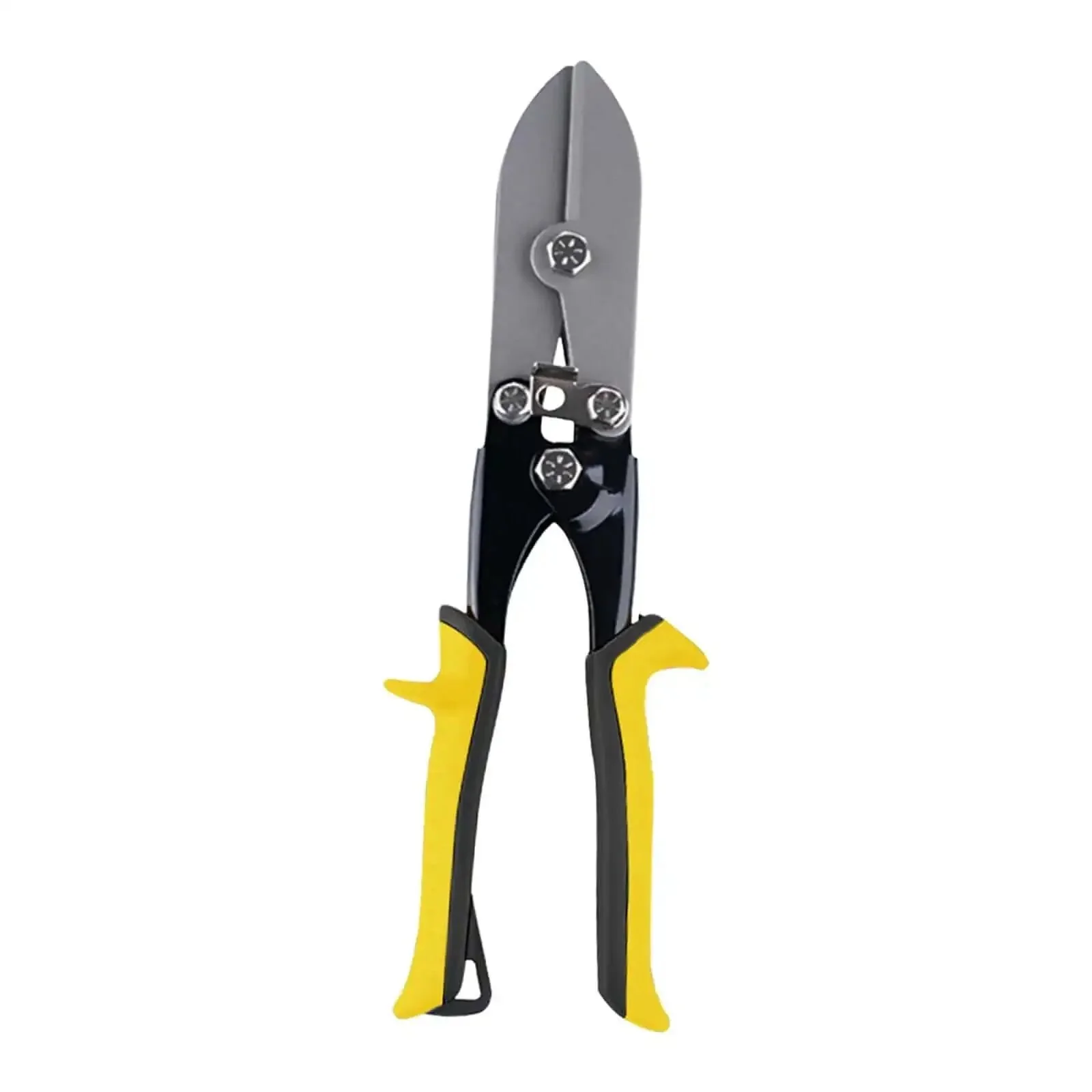 Five Head Hand Crimper For Sheet Metal With Ergonomic Grip Lock And Spring Loaded Lever Carbon Steel Duct Gutter Crimp Tool For HVAC End Cap Pipe Home Workshop Yellow Handle - Image 3