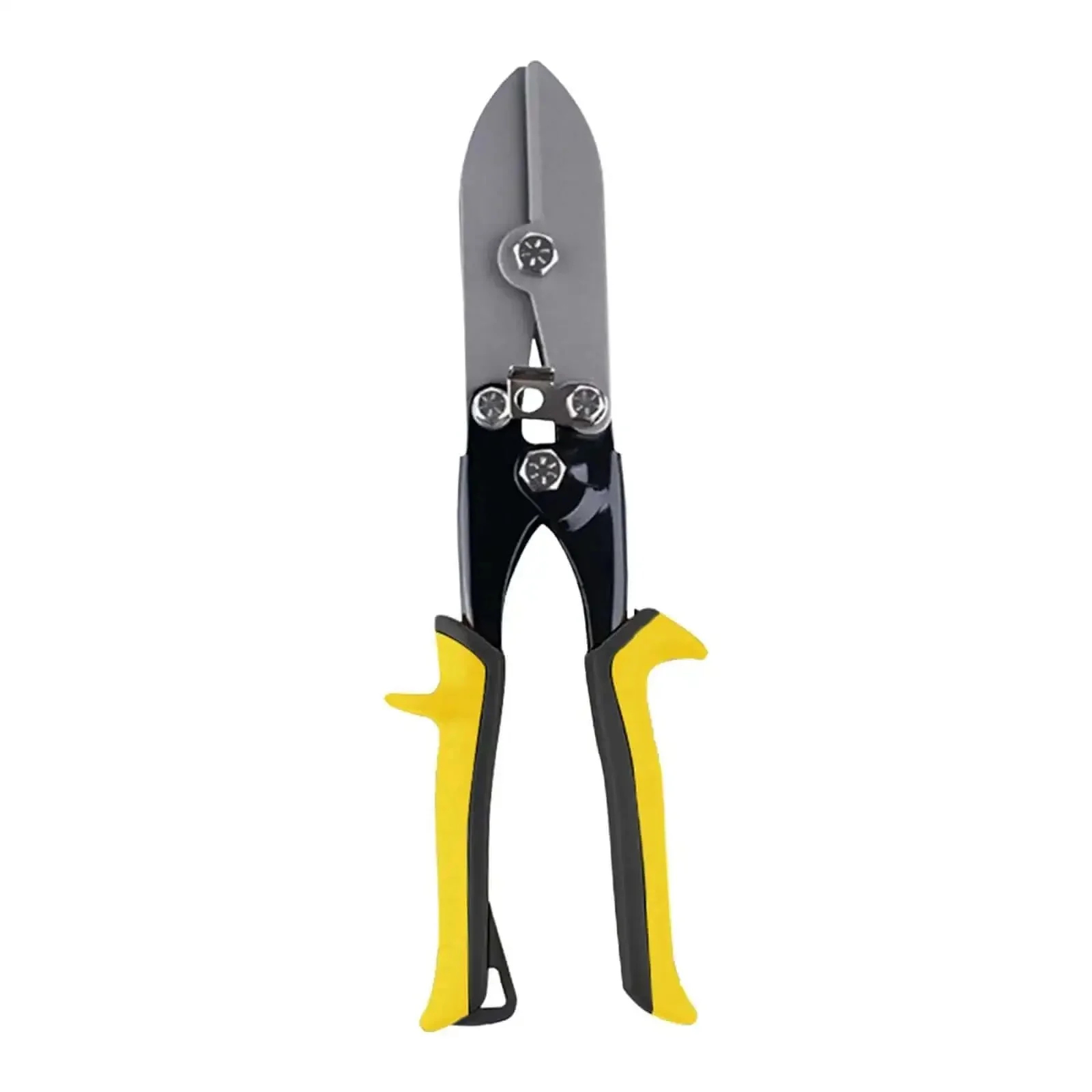 Five Head Hand Crimper For Sheet Metal With Ergonomic Grip Lock And Spring Loaded Lever Carbon Steel Duct Gutter Crimp Tool For HVAC End Cap Pipe Home Workshop Yellow Handle - Image 4