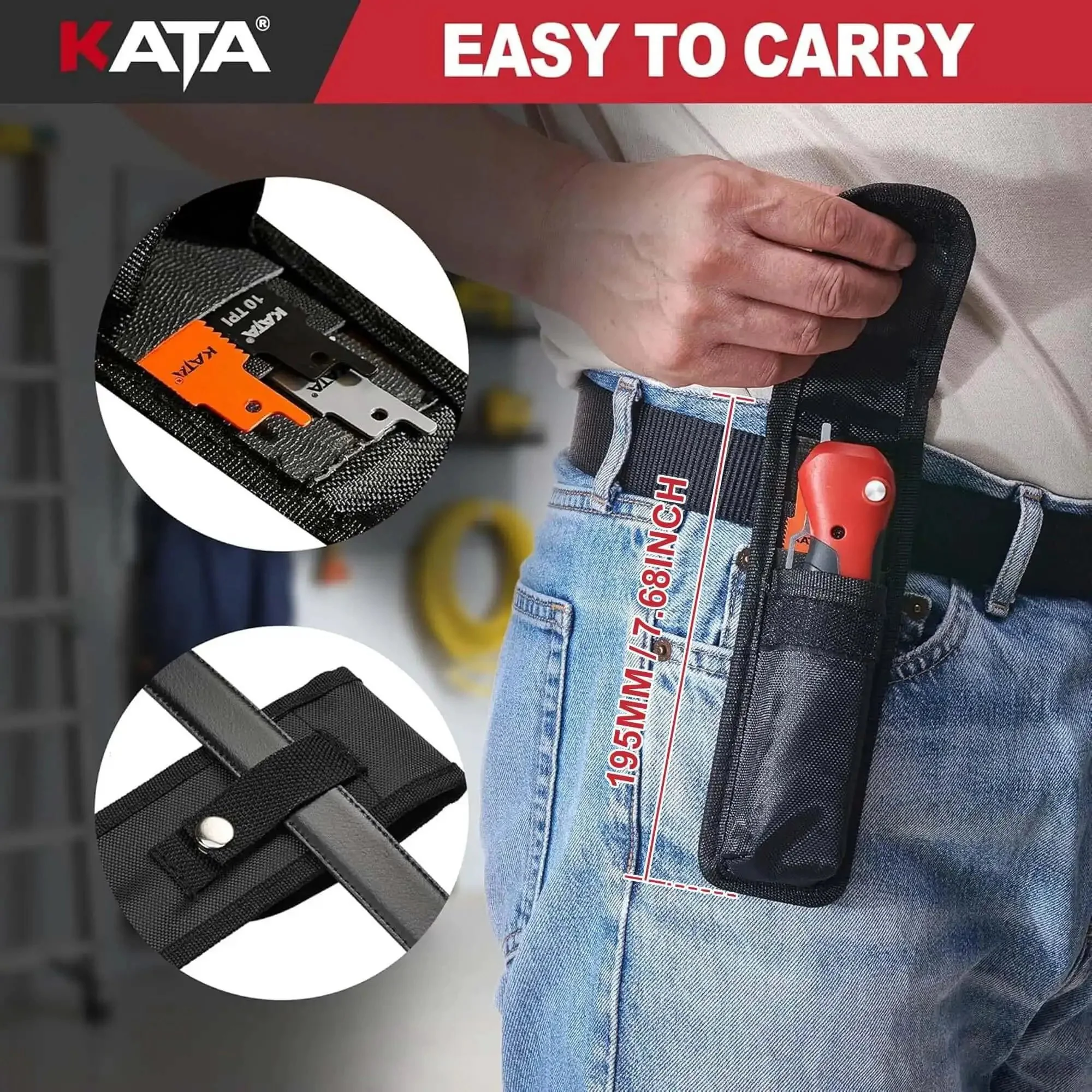 Five In One Folding Hand Saw For Drywall And More With Quick Change Blades Great For Sheetrock Plywood PVC And Metal Cutting Includes Canvas Bag Compact DIY Tool For Home Reno And Quick Fixes - Image 6