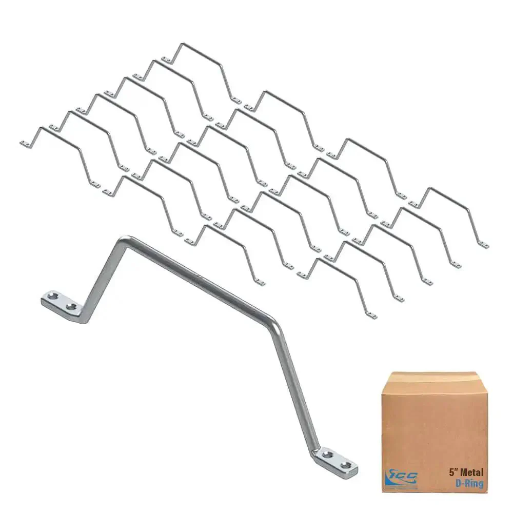 Five Inch Metal Cable D Ring Pack of Twenty Five for Horizontal and Vertical Wall Cable Organization Cable Hanger and Wire Loop for Structured Wiring with Durable Die Cast Aluminum Construction