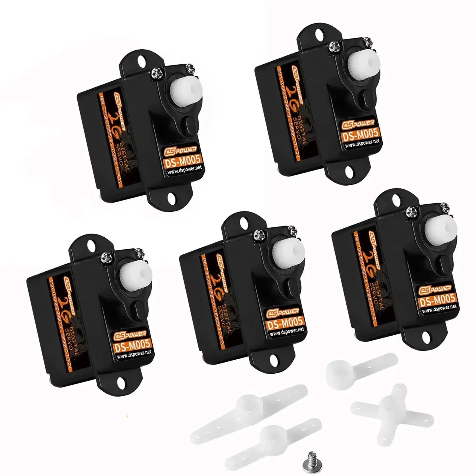 Five Pack 2G Plastic Gear Mini Servo Hobby Grade Digital Coreless Motor For RC Aircraft Drones Boats Cars And Robots 3.7V To 4.2V Quiet High Precision Ideal For Twenty Fourth Scale Models
