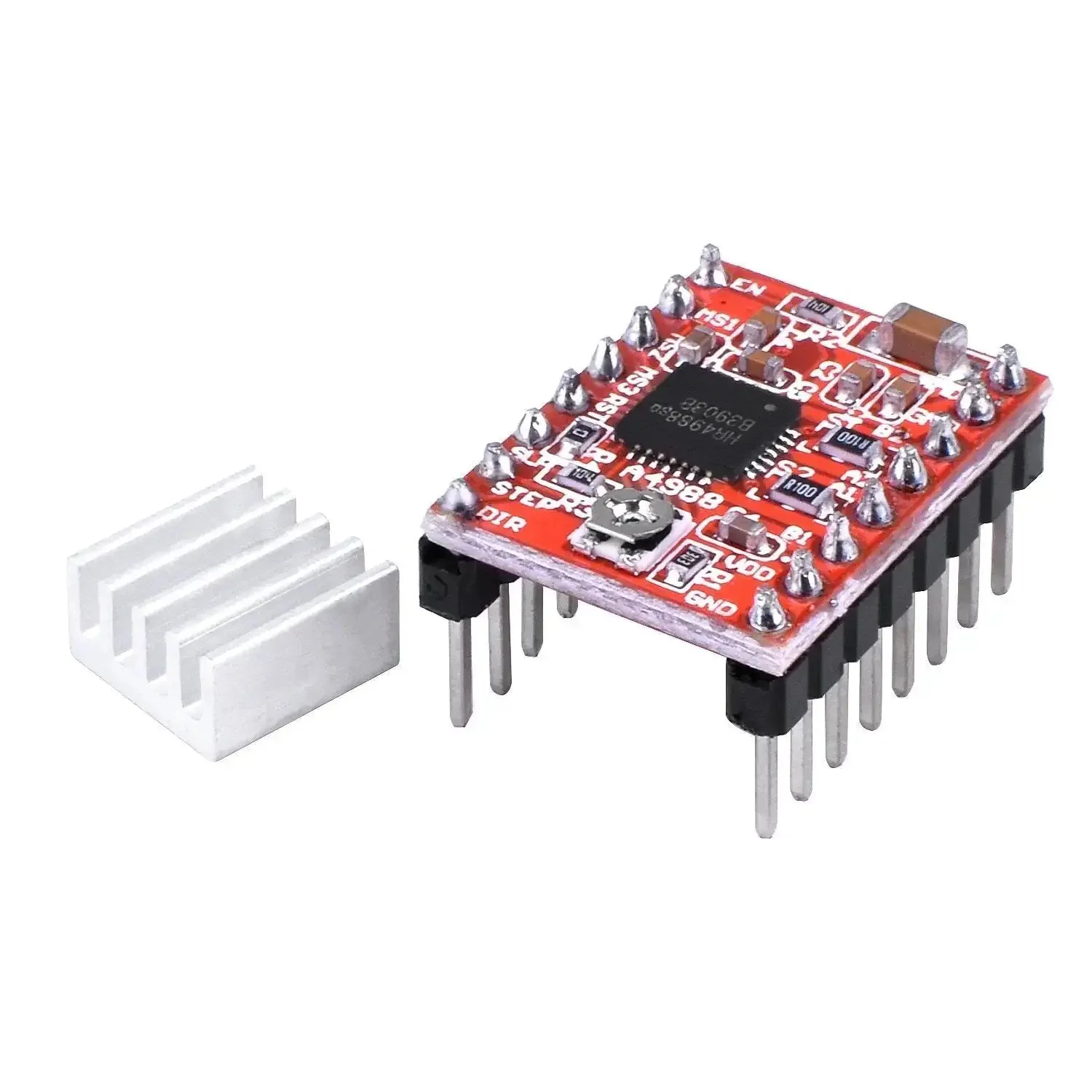 Five Pack A4988 Stepper Driver Module With Heat Sink For 3D Printers Reprap Mendel Huxley Arduino DIY Makers Kit With Adjustable Step Resolution From Full To Sixteenth Step - Image 2