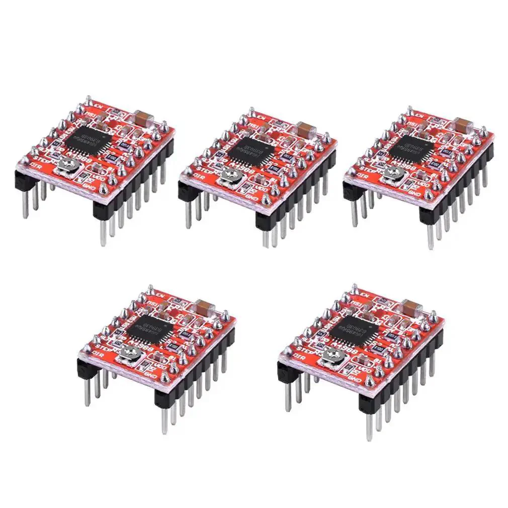 Five Pack A4988 Stepper Driver Module With Heat Sink For 3D Printers Reprap Mendel Huxley Arduino DIY Makers Kit With Adjustable Step Resolution From Full To Sixteenth Step - Image 7