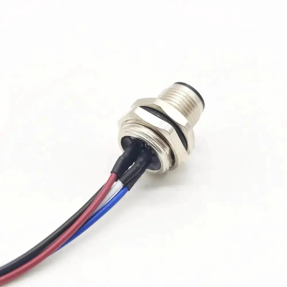 Five Pack M12 4 Pin A Code Male Connector Cable For IP67 Back Mount Unshielded Straight Aviation Socket Sensor Receptacle 250V 4A 0.5 Meter Cable Assembly With Durable Weatherproof Design - Image 2