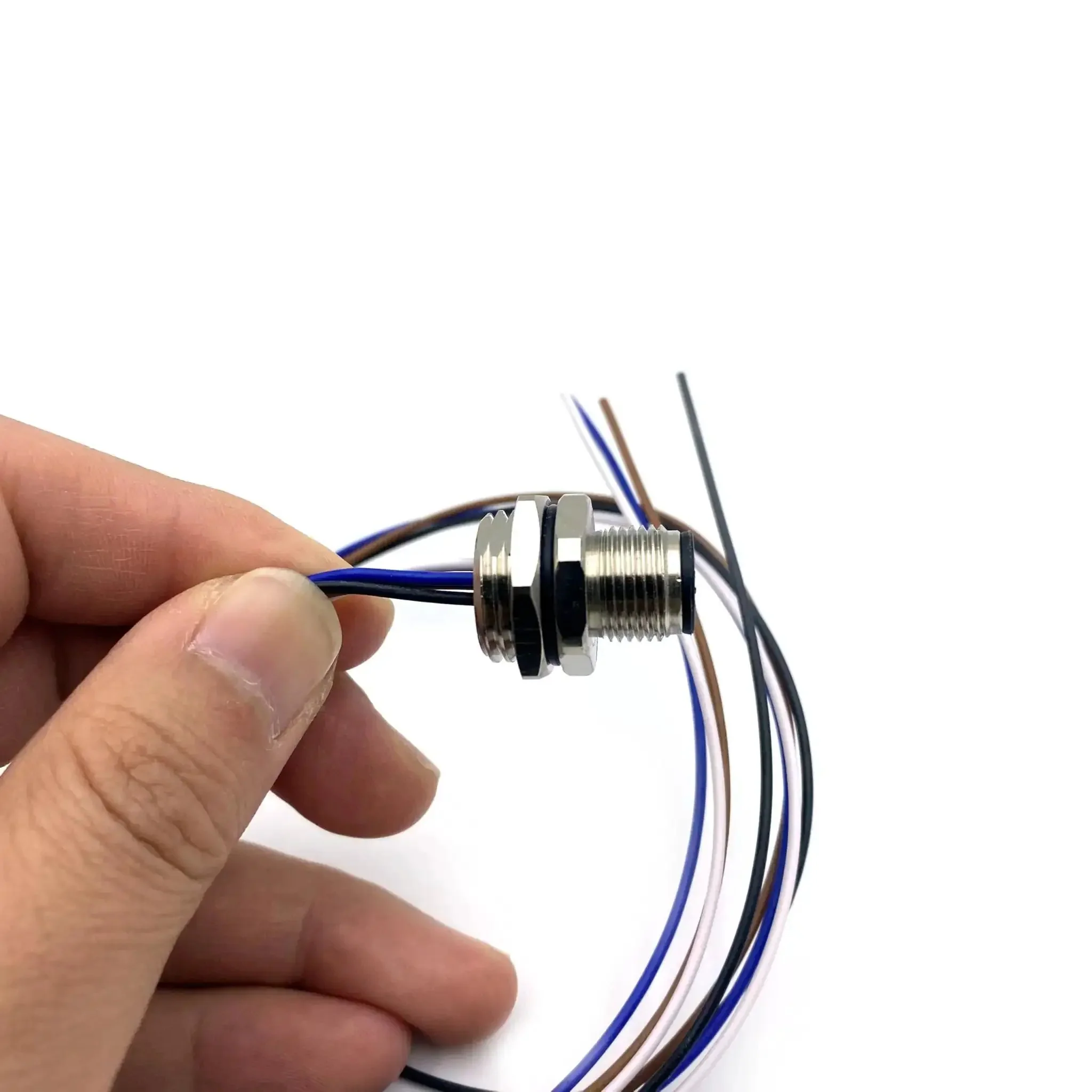 Five Pack M12 4 Pin A Code Male Connector Cable For IP67 Back Mount Unshielded Straight Aviation Socket Sensor Receptacle 250V 4A 0.5 Meter Cable Assembly With Durable Weatherproof Design - Image 8