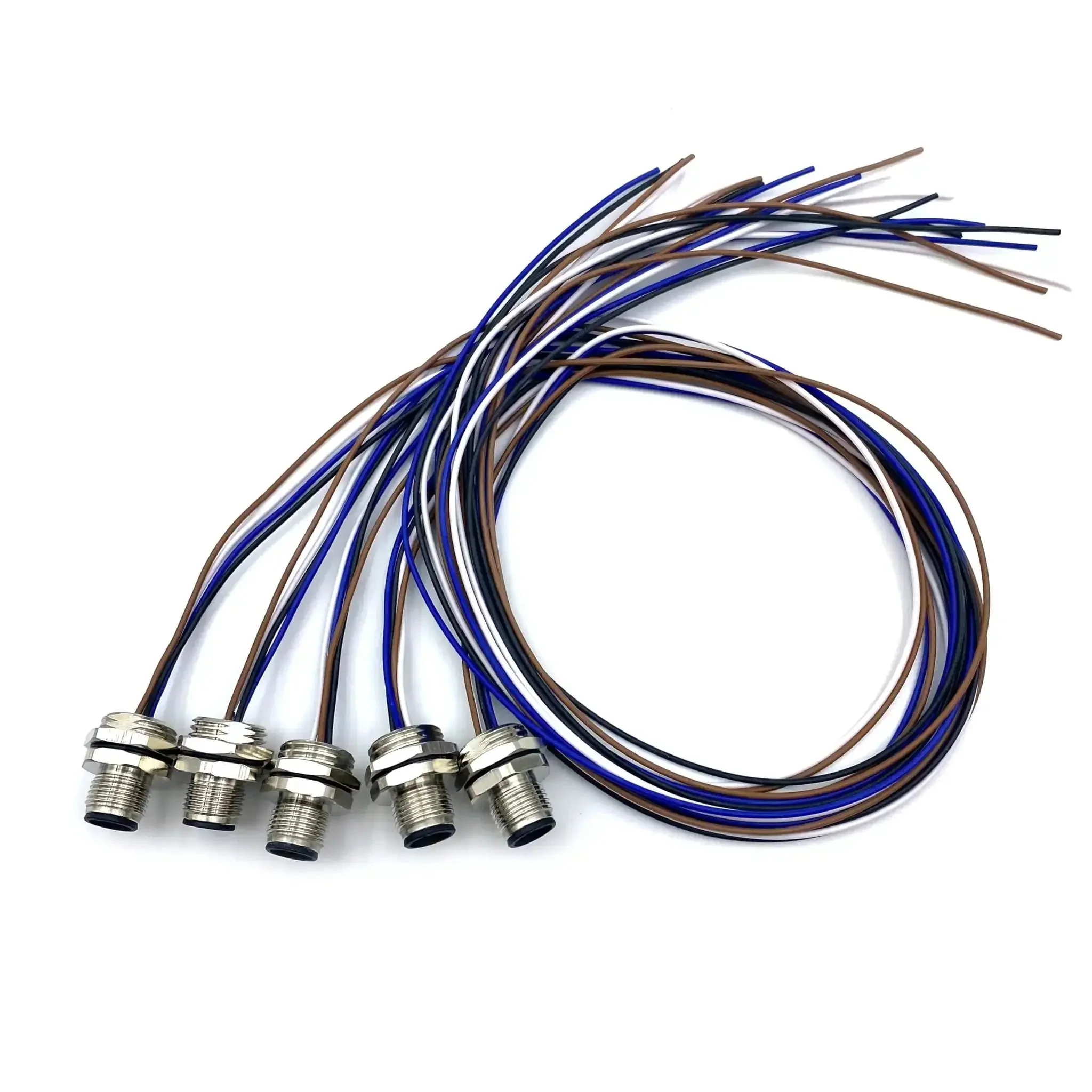 Five Pack M12 4 Pin A Code Male Connector Cable For IP67 Back Mount Unshielded Straight Aviation Socket Sensor Receptacle 250V 4A 0.5 Meter Cable Assembly With Durable Weatherproof Design - Image 9