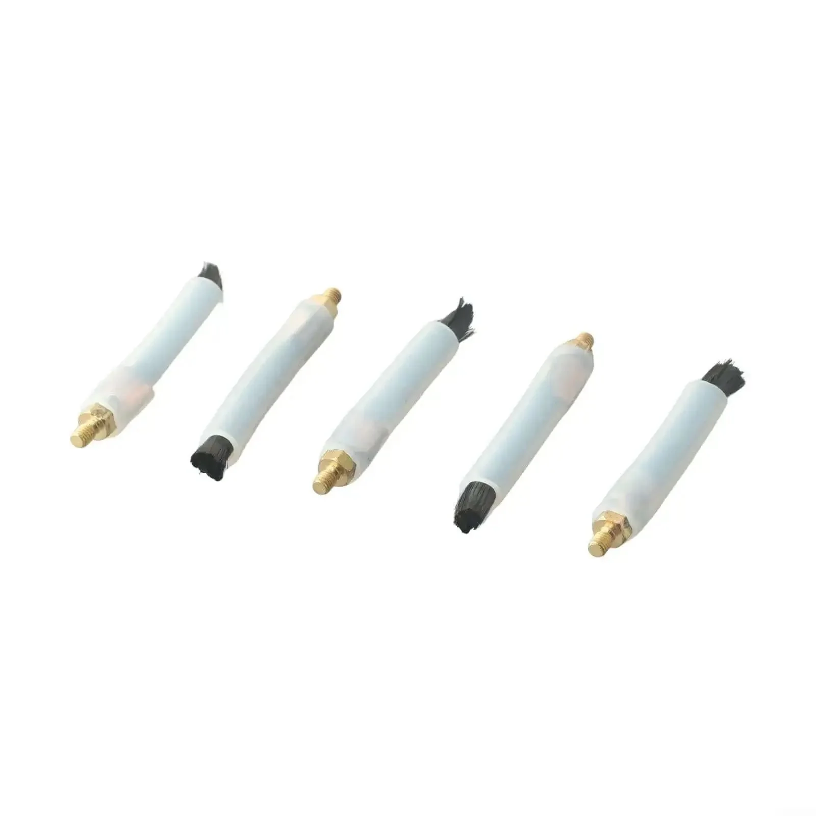 Five Pack M6 Welding Brushes For Seam Bead Cleaning And Joint Prep With Tough As Nails Carbon Fiber Conductive Brush Heads And Silicone Sleeve Acid Alkali Resistant Polisher Cleaner Tool 80mm Bristle Length For Industrial Welding - Image 9