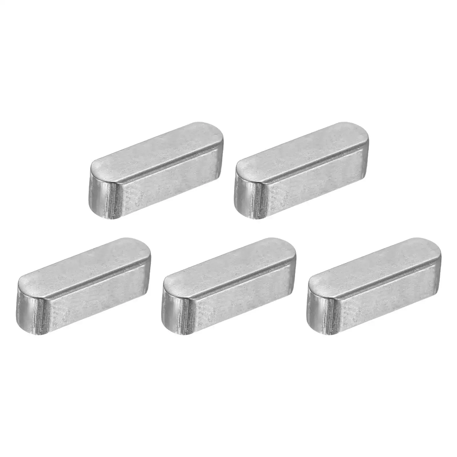 Five Pack Round Ended Feather Keys, 5 x 5 x 16mm Carbon Steel Shaft Key Stock For Parallel Drive Keyways And Machine Keyways, Durable Fastening Connection For Shafts And Gear Assemblies