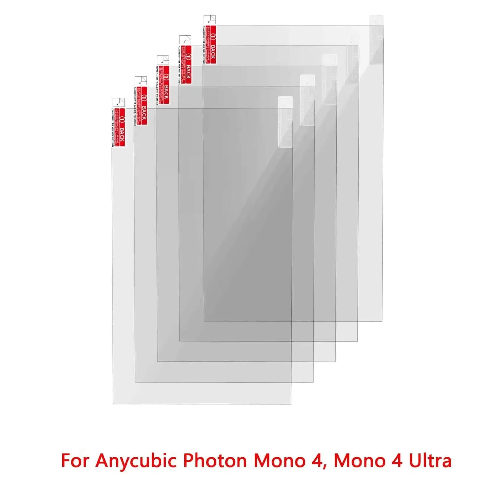 Five Pack Screen Protector For Anycubic Photon Mono 4 And Ultra Resin 3D Printers Ultra Clear Film With Over 95 Percent Transmittance And A Breeze To Install Keeps LCD Safe And Prolongs Screen Life - Image 2