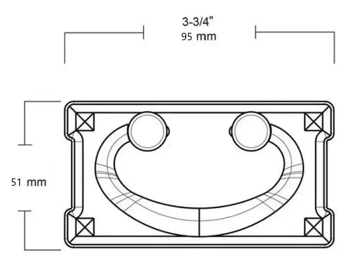 Five Piece Bail Pull Backplates Set With Matte Black Finish And Screws, 3-3/4 Inch Total Length, Center-To-Center 3 Inches And 1-1/4 Inch, Zinc Alloy Build For Tough, Long-Lasting Use, 51 mm Wide By 22 mm High, 5/32 Inch Thread - Image 2