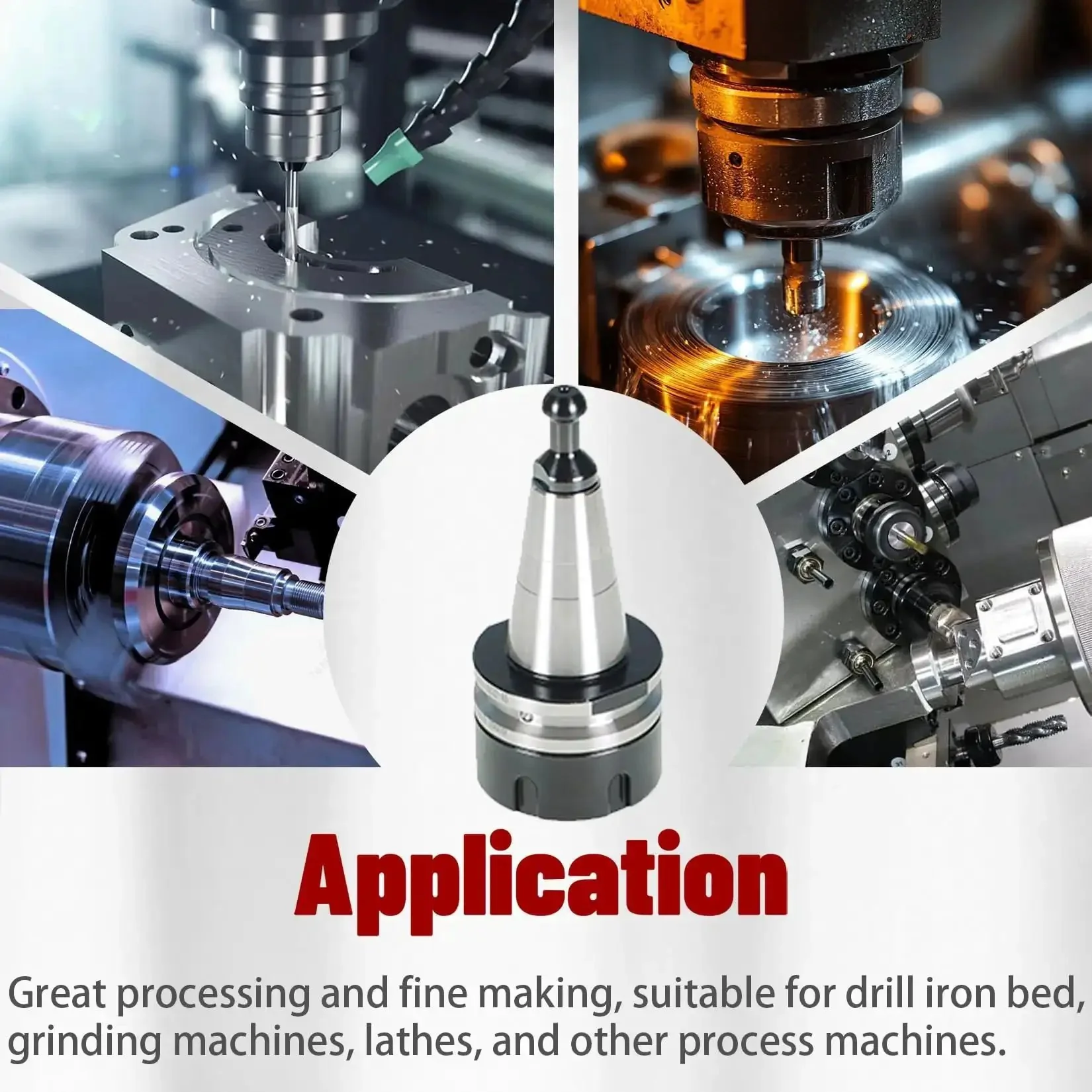 Five Piece ISO30 ER32 45L Balance Chuck Tool Holder Set For CNC Milling Lathe Engraving Machine Stainless Steel With Pull Stud G2.5 30000RPM High Speed Precision Tooling - Image 2