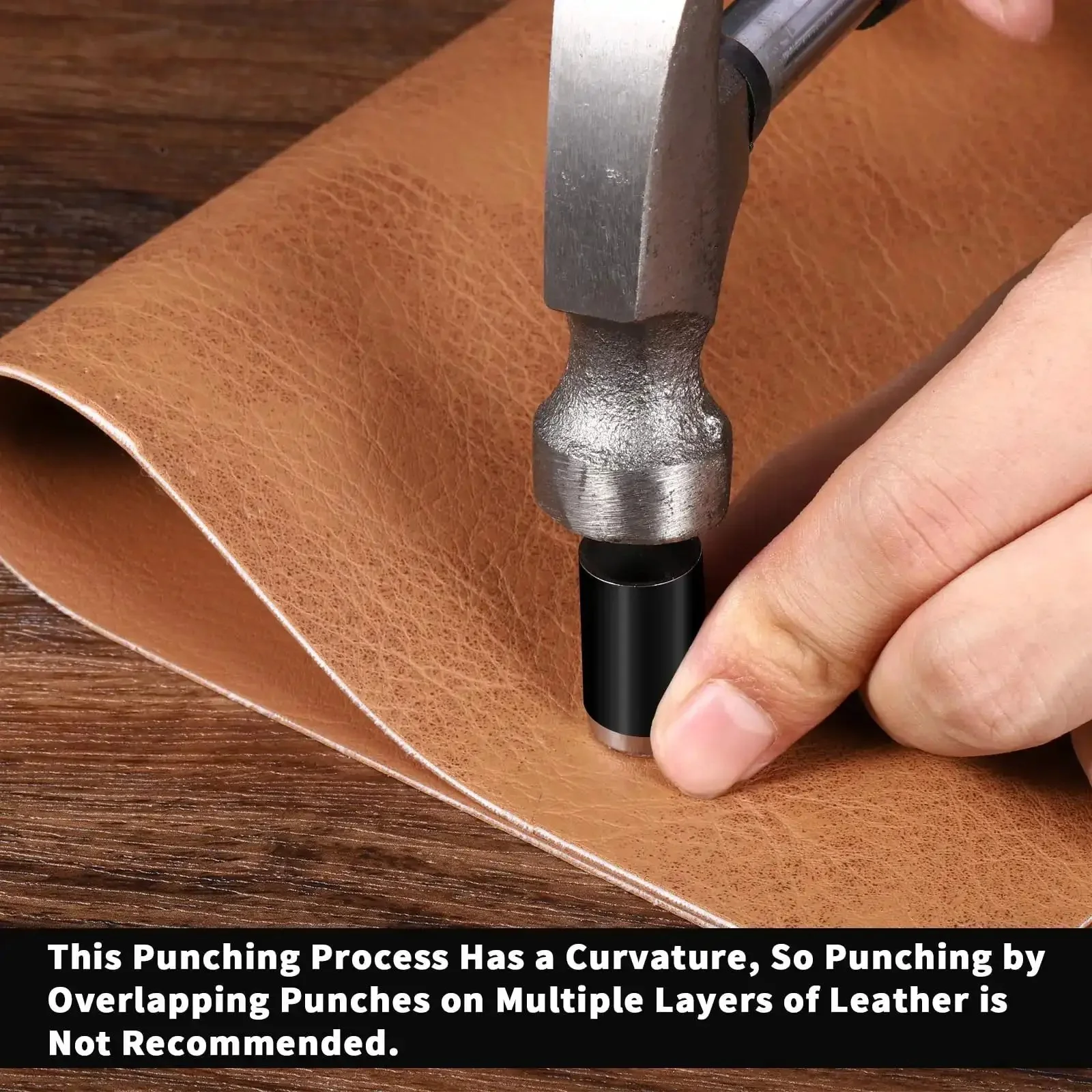 Five Piece Leather Hole Punch Set With Round Cutter Kit For DIY Crafting Tools Includes Five Hole Sizes For Leather Fabric Paper Belts And Watch Bands With Handy Easy Grip Hollow Punches For Clean Precise Holes - Image 5