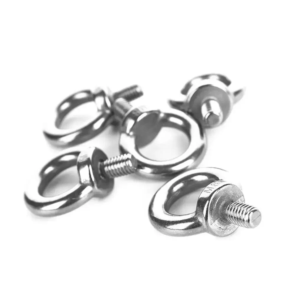 Five Piece Set M8 Ring Eye Bolts In Stainless Steel 304 Heavy Duty Eyebolts With M8 X 1.25 Thread 20mm Ring Inner Diameter And 45mm Overall Height For Machinery Lifting And Rigging - Image 2