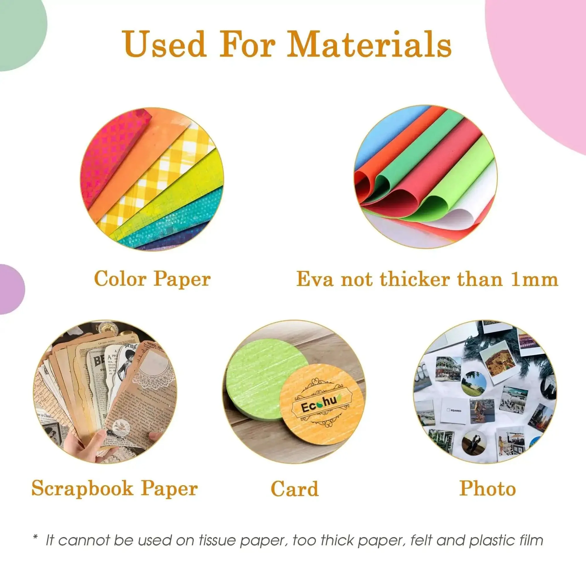Five Size Circle Paper Punch Set 0.3 Inch, 0.6 Inch, 1 Inch, 1.5 Inch And 2 Inch For Scrapbooking, Card Making, DIY Photo Albums, Crafting, Gift Wrapping, And Office Projects - Image 4