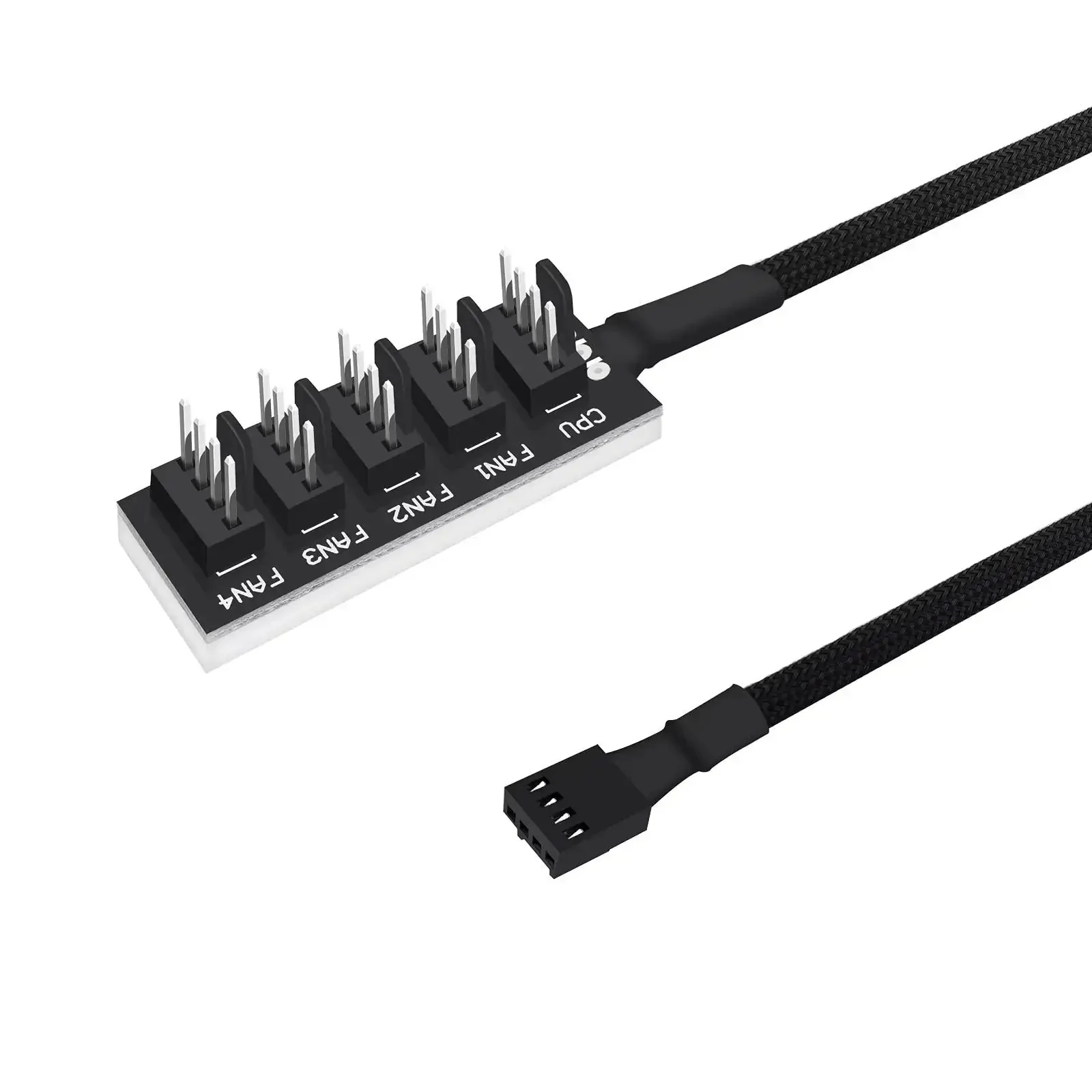 Five Way Fan Hub Splitter Cable For Desktop PCs PWM 4 Pin And 3 Pin Fans Power Extension Cord Adaptor To Power Motherboard Case Fans And Boost Cooling Performance