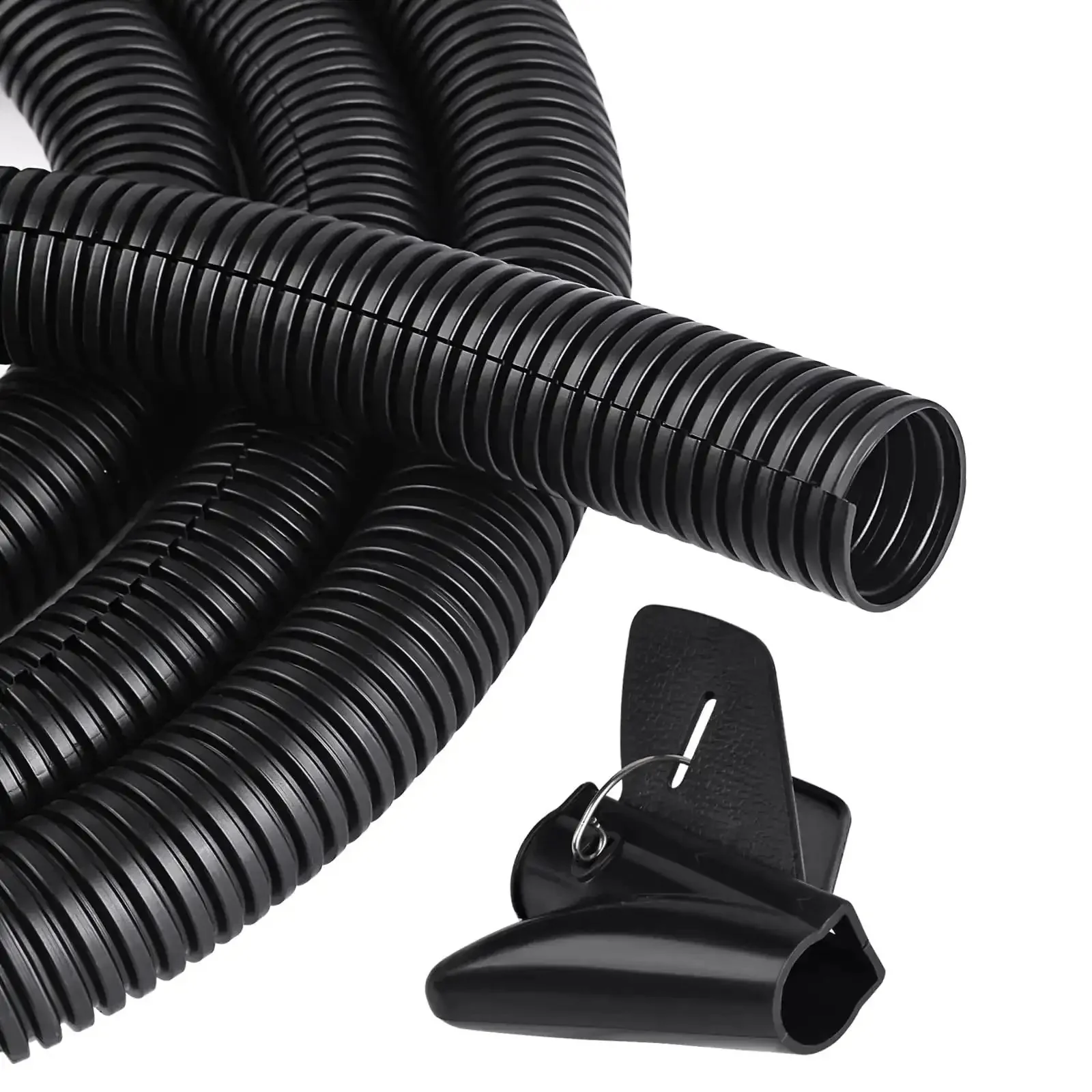 Flame Retardant Half Inch Split Wire Loom Tubing 25 Feet Includes No Fuss Easy Installation Tool Durable Polypropylene Wire Covers For Cables And Wires Black Great For Automotive Marine And Home Projects