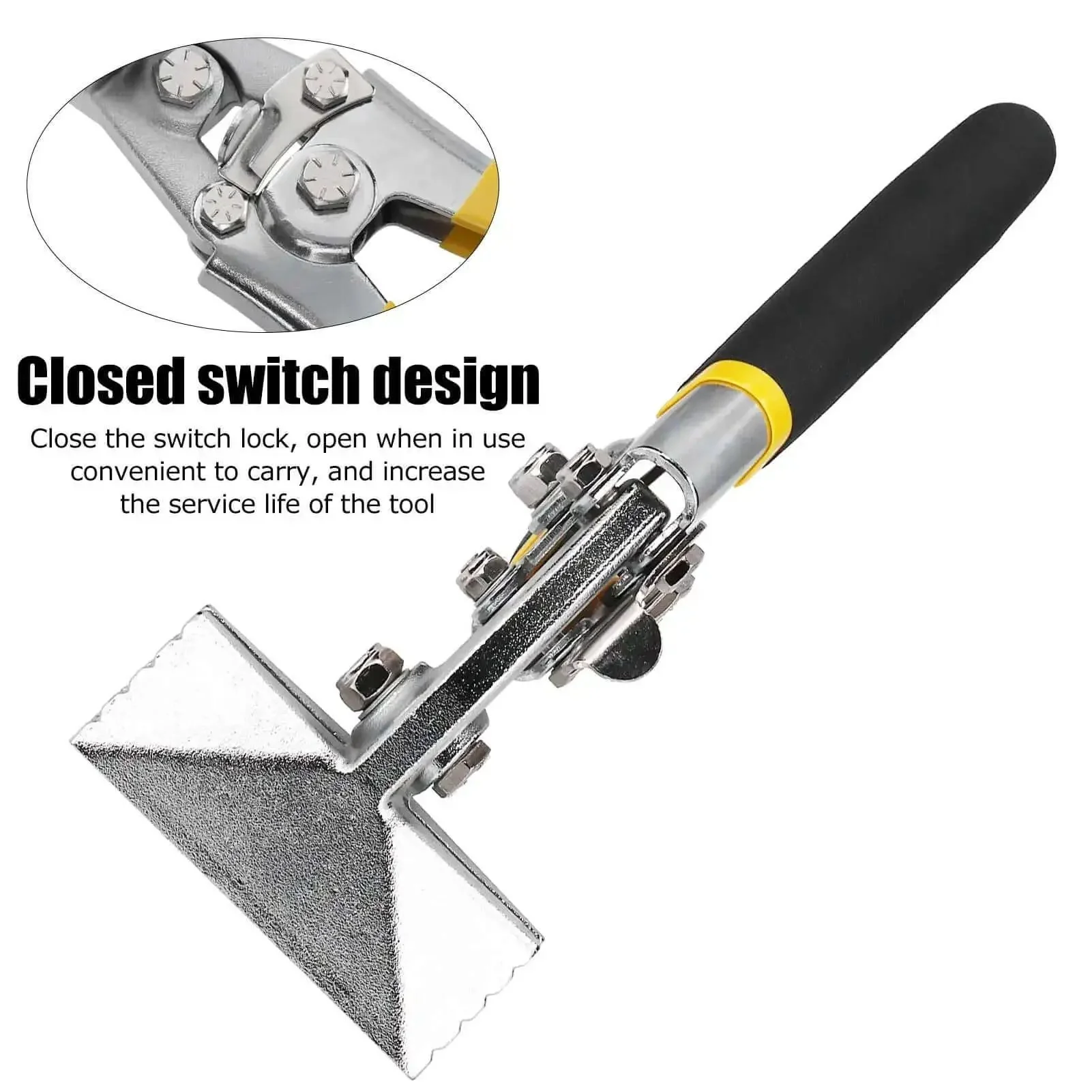 Flanging Pliers Flat Nose Crimping Forceps Hand Seamer With Curved Handle Compound Leverage Makes Sheet Metal Bending Seaming And Flattening A Breeze In Tight Confined Spaces - Image 9