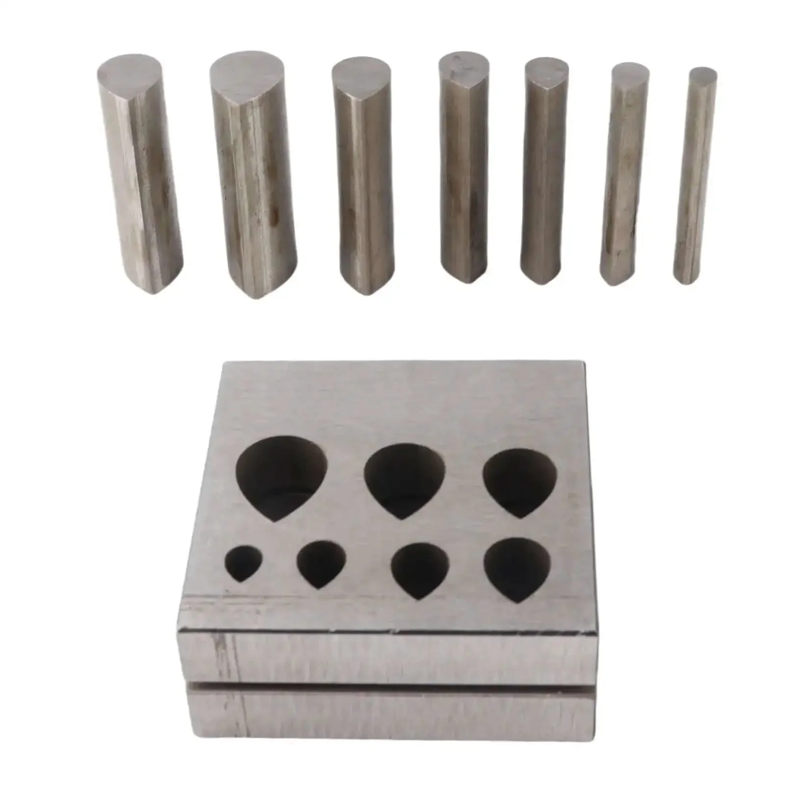 Flat Bottom Punch Die Disc Cutter Set With 7 Piece 45 Steel Dies For Jewelry Making And Crafting Pro Grade Accuracy Metal Leather Paper Punches For Clean Precise Cuts And Detailed Designs