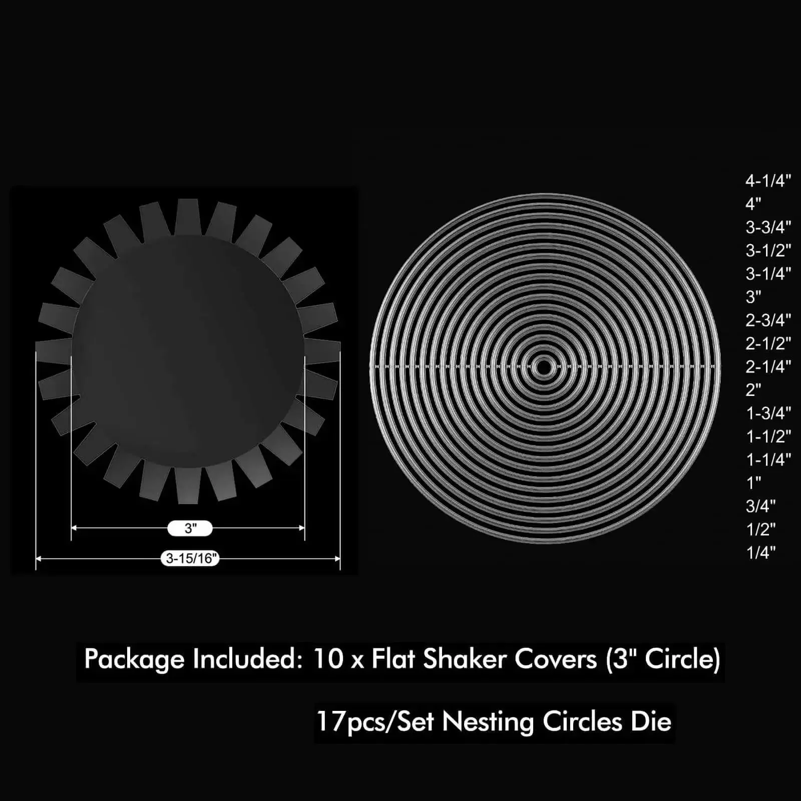 Flat Shaker Covers And Nesting Circle Dies For Shaker Card Making And DIY Scrapbooking With Clear Acetate Sheets Metal Cutting Dies Punch Template And Die Cuts For Album Decor - Image 9