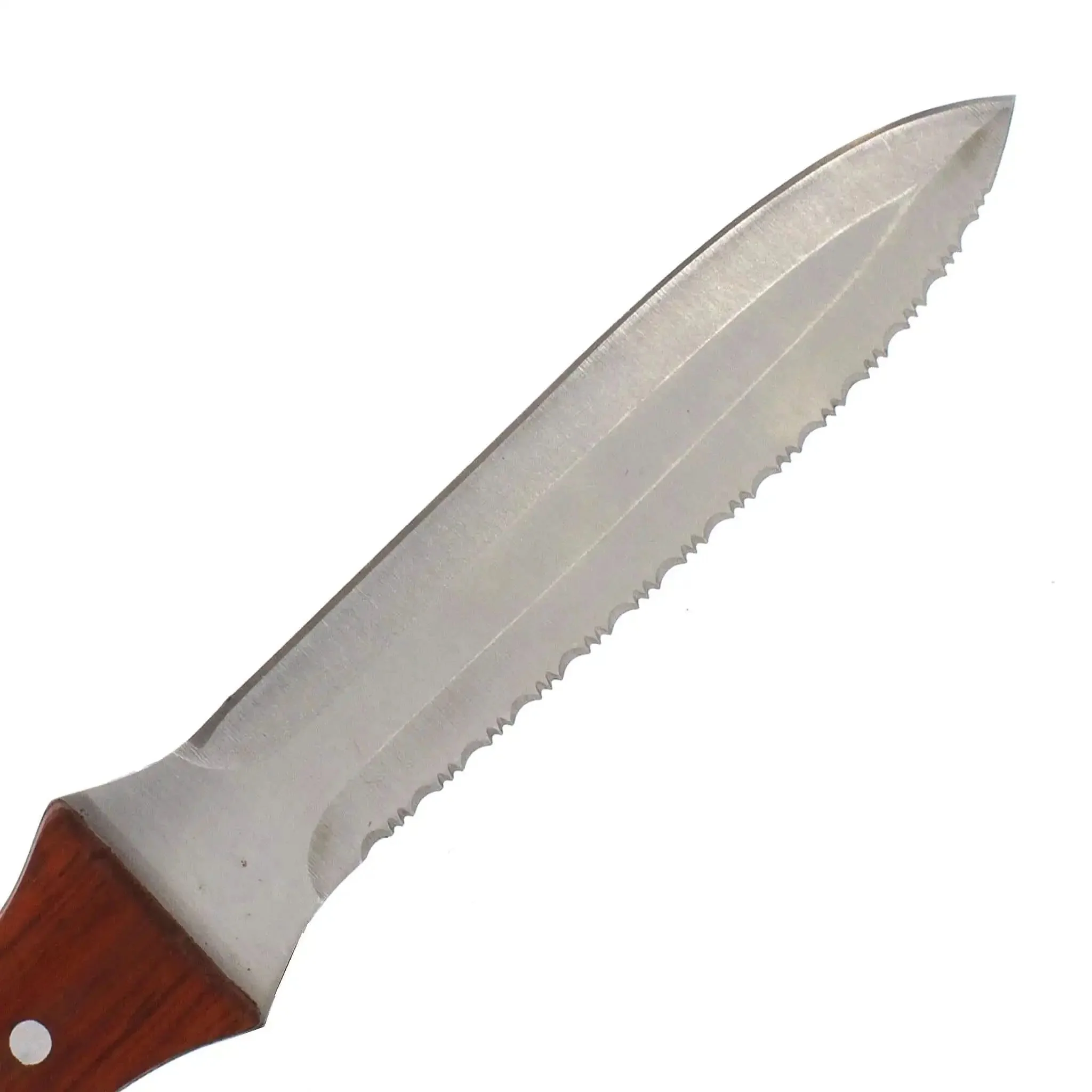 Flex Duct Knife With 5 Inch Stainless Blade Contoured Wooden Handle And Nylon Sheath Built For Tough HVAC Ductwork Full Tang Durability Easy Grip Pro Grade Gear - Image 5
