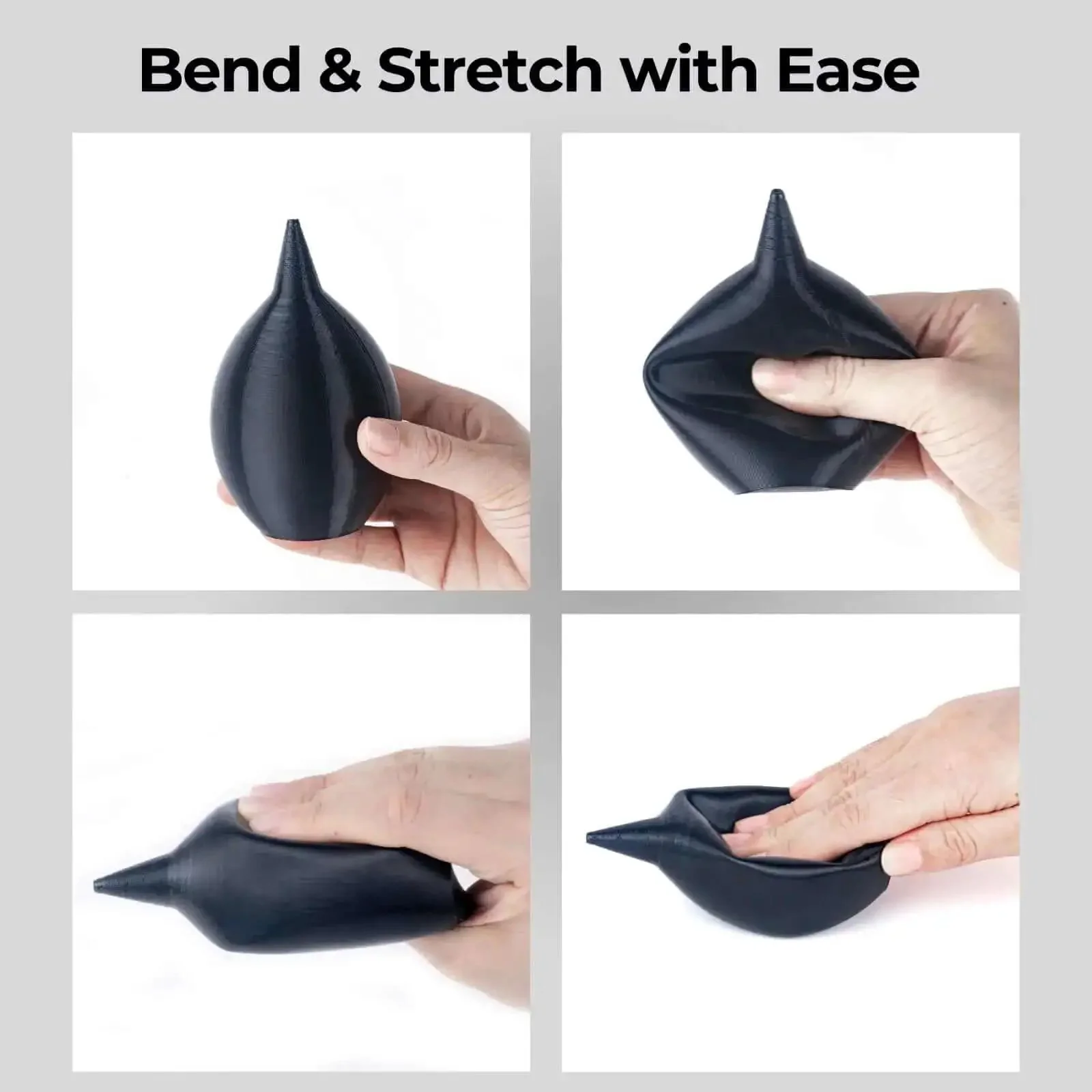 Flex TPU Filament 85A Shore ISO 10993 Tested Ultra Flexible And Tough For Footwear And Protective Gear High Flow For Fast Printing Easy To Print Moisture Resistant Aluminum Bag Black 1kg - Image 5
