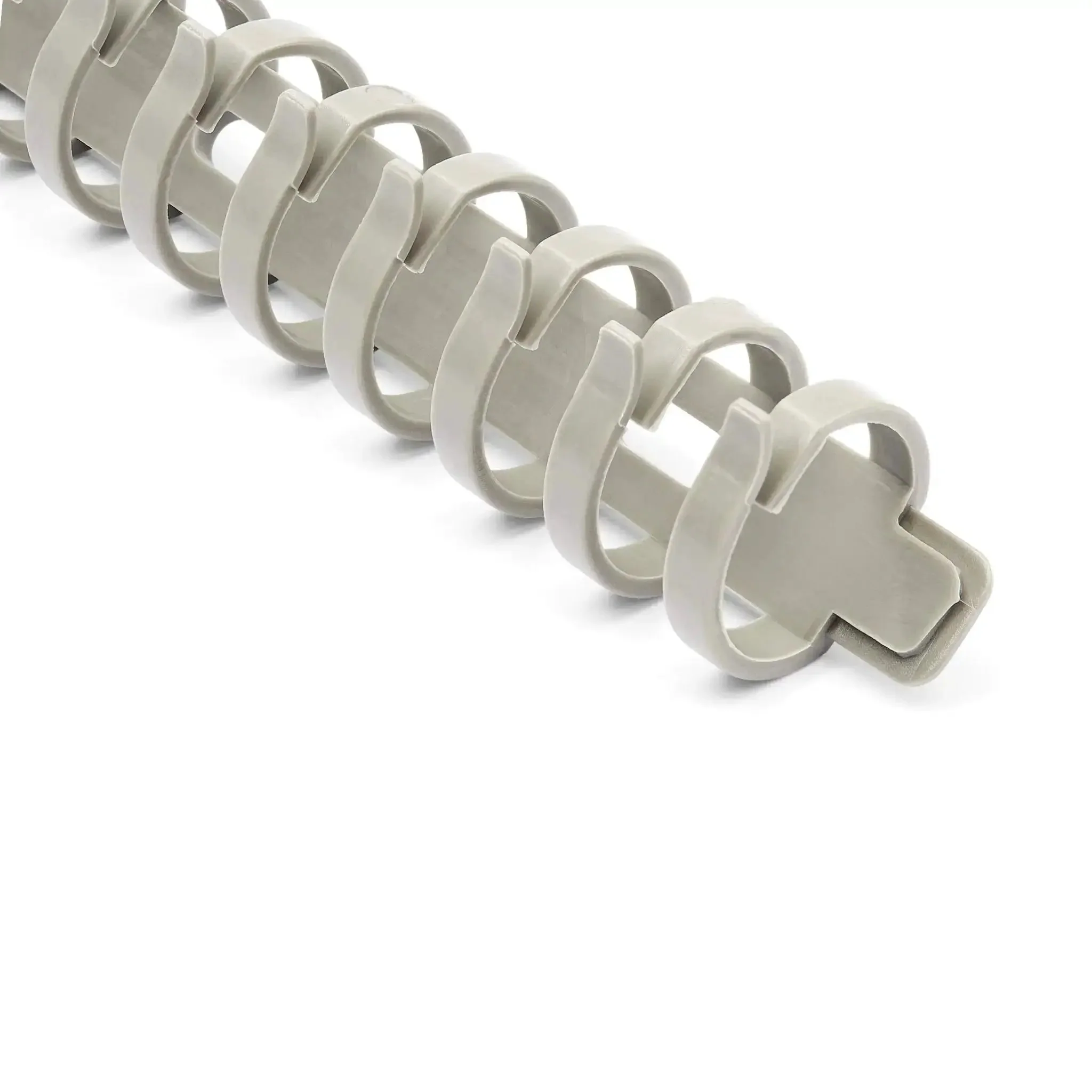 Flexible Cable Management Raceway Spine Vertebrae For Neat Cables, Three Quarters Inch Wide By One Half Inch High, 20 Inch Length, Nylon 66 Concealer Kit For Wall Duct And Power And Network Cables, Expands By Latching Units, UL Listed, TAA - Image 6