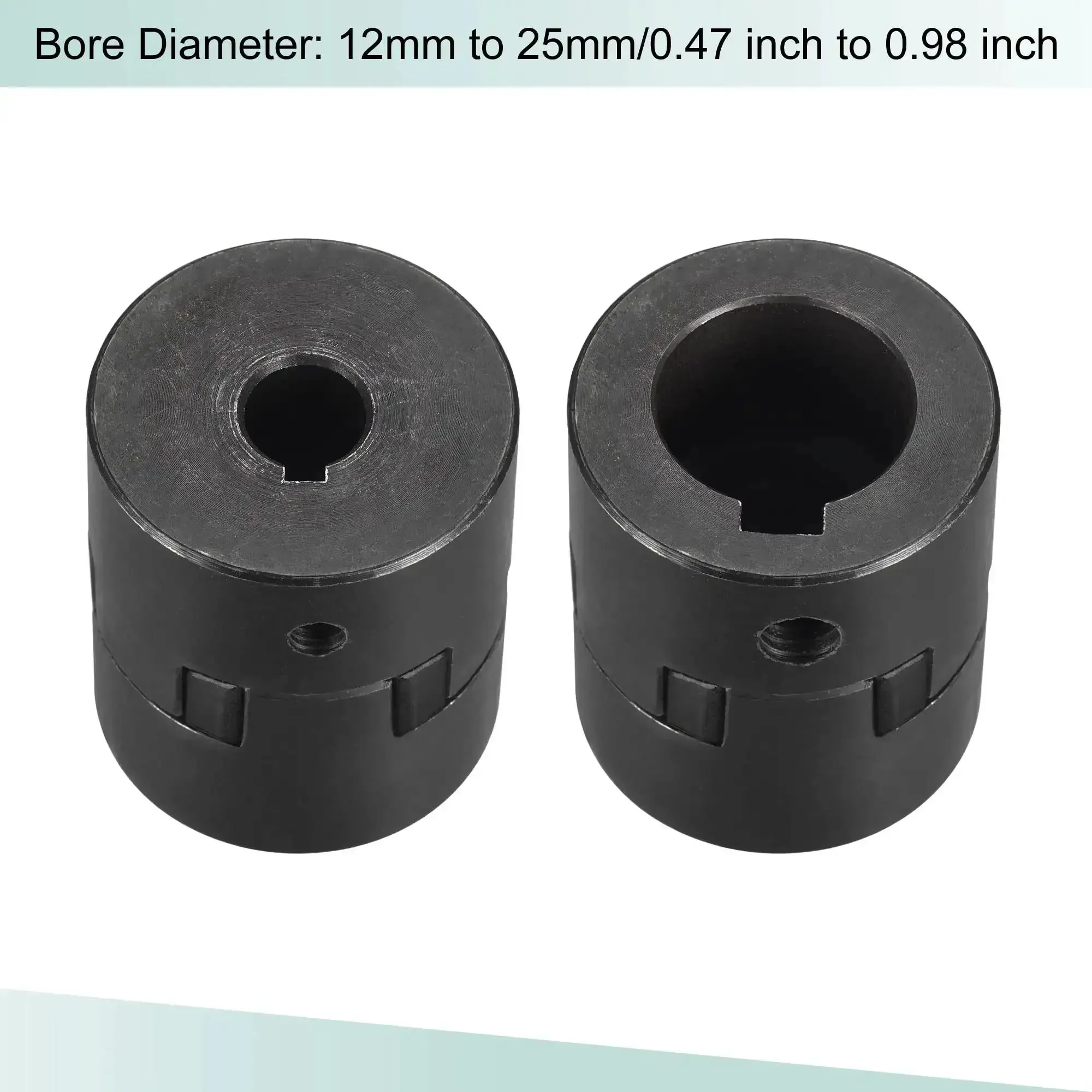 Flexible Coupling Shaft 12mm To 25mm Bore Motor Coupler Joint For Servo And Stepper Motors, 52mm Long, 44.5mm OD, 4mm Or 7.8mm Slot Width, 45 Steel Pro Grade, Connects Encoders And Screw Drives With Easy Alignment And Vibration Dampening - Image 4