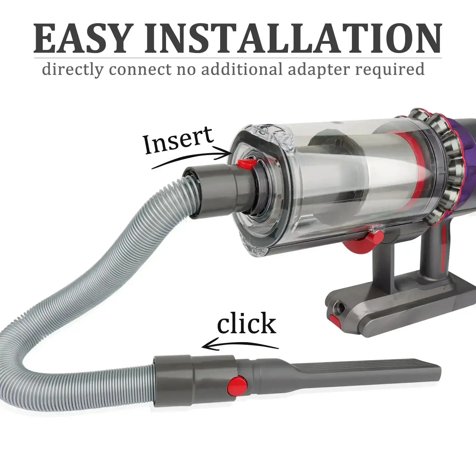 Flexible Extension Hose Attachment For Cordless Vacuum Cleaners Compatible With V15 V15s Gen5 V12 V11 V10 V9 V8 V7 Models And A Range Of Cordless Generations Easy Fit Slim Design Durable Parts For Quick And Thorough Home Cleaning - Image 5