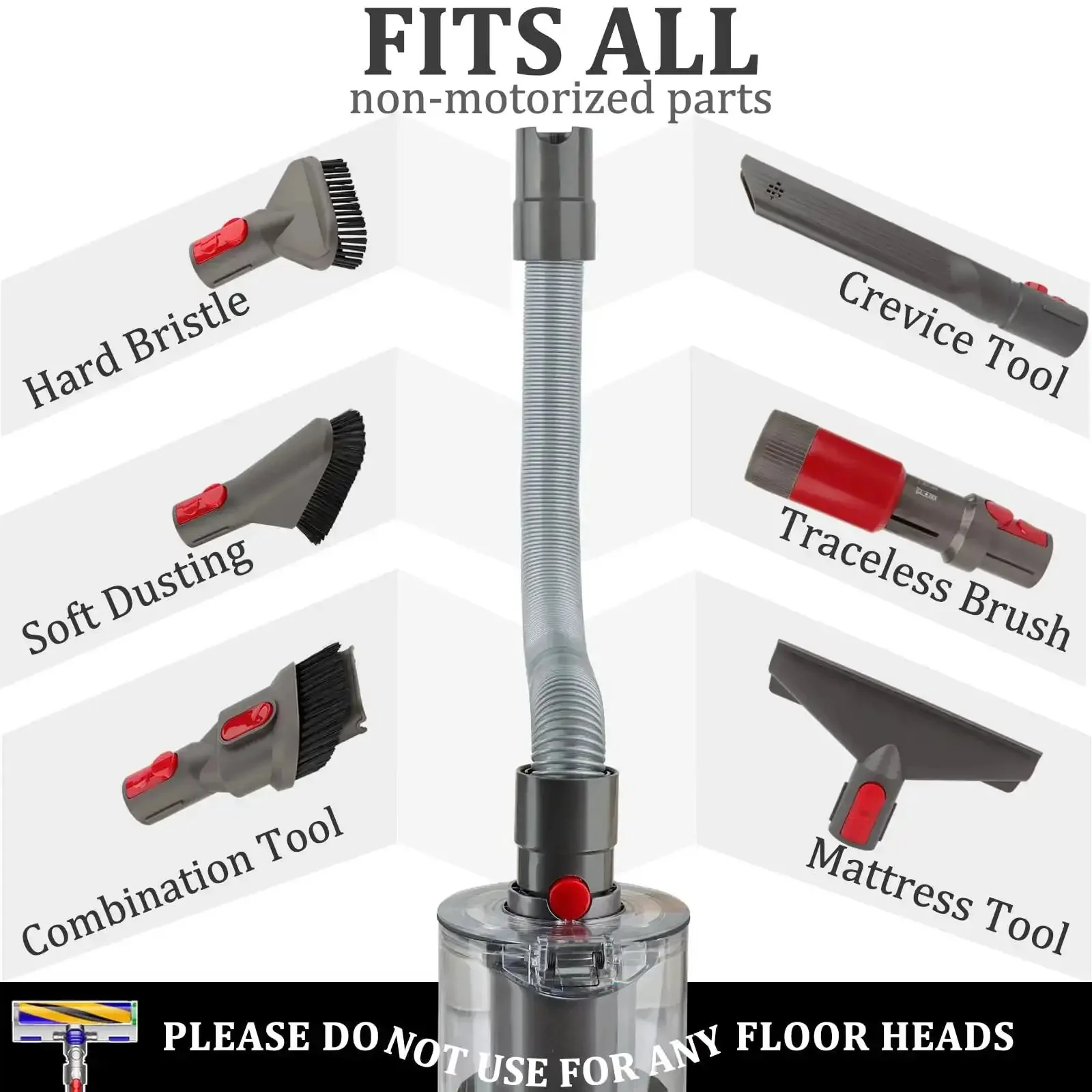 Flexible Extension Hose Attachment For Cordless Vacuum Cleaners Compatible With V15 V15s Gen5 V12 V11 V10 V9 V8 V7 Models And A Range Of Cordless Generations Easy Fit Slim Design Durable Parts For Quick And Thorough Home Cleaning - Image 6