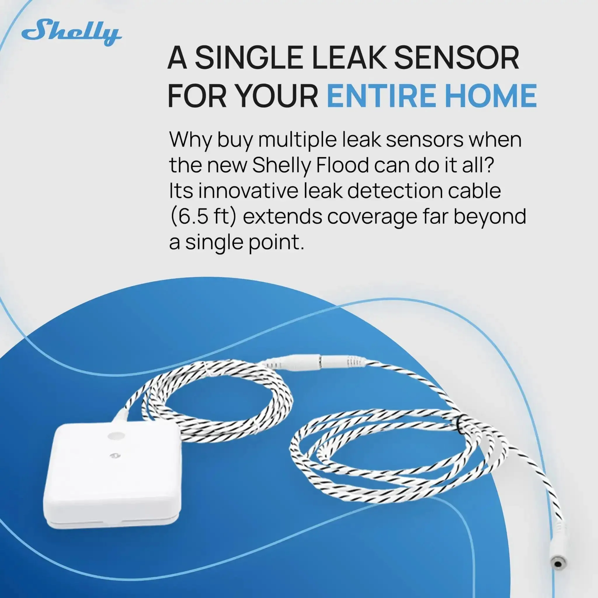 Flood Gen4 Smart Flood Sensor With Leak Cable, WiFi Bluetooth Zigbee Matter, Real Time Water Leak Alerts, Works With Alexa, Google Home, SmartThings, Apple HomeKit, IP44 Weatherproof - Image 6