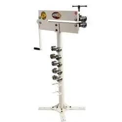 Floor Stand For Super Bead Roller With 40 Inch Height 7 Die Rack For Storage Heavy Duty Wall Construction Pre Drilled Holes For Permanent Mounting Rugged Sturdy Bead Roller Stand Built To Last Elevate Your Setup Pro Grade