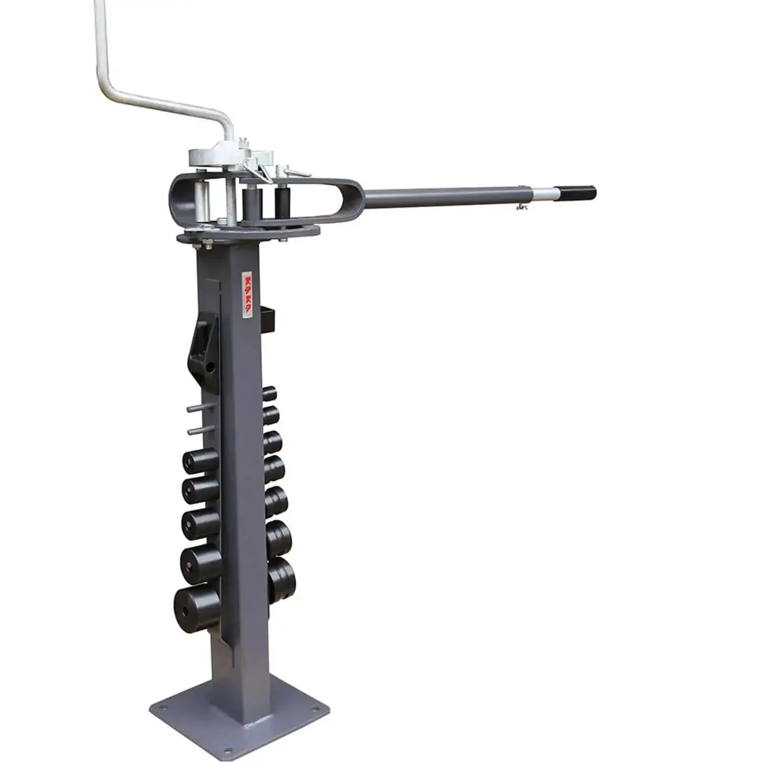 Floor Type Compact Metal Bender With 38 Inch Stand And Large Base Plate 14 Dies Truck Ready Portable Heavy Duty Bender For Flat Square And Round Metals UBM 30 For Workshop And Mobile Use