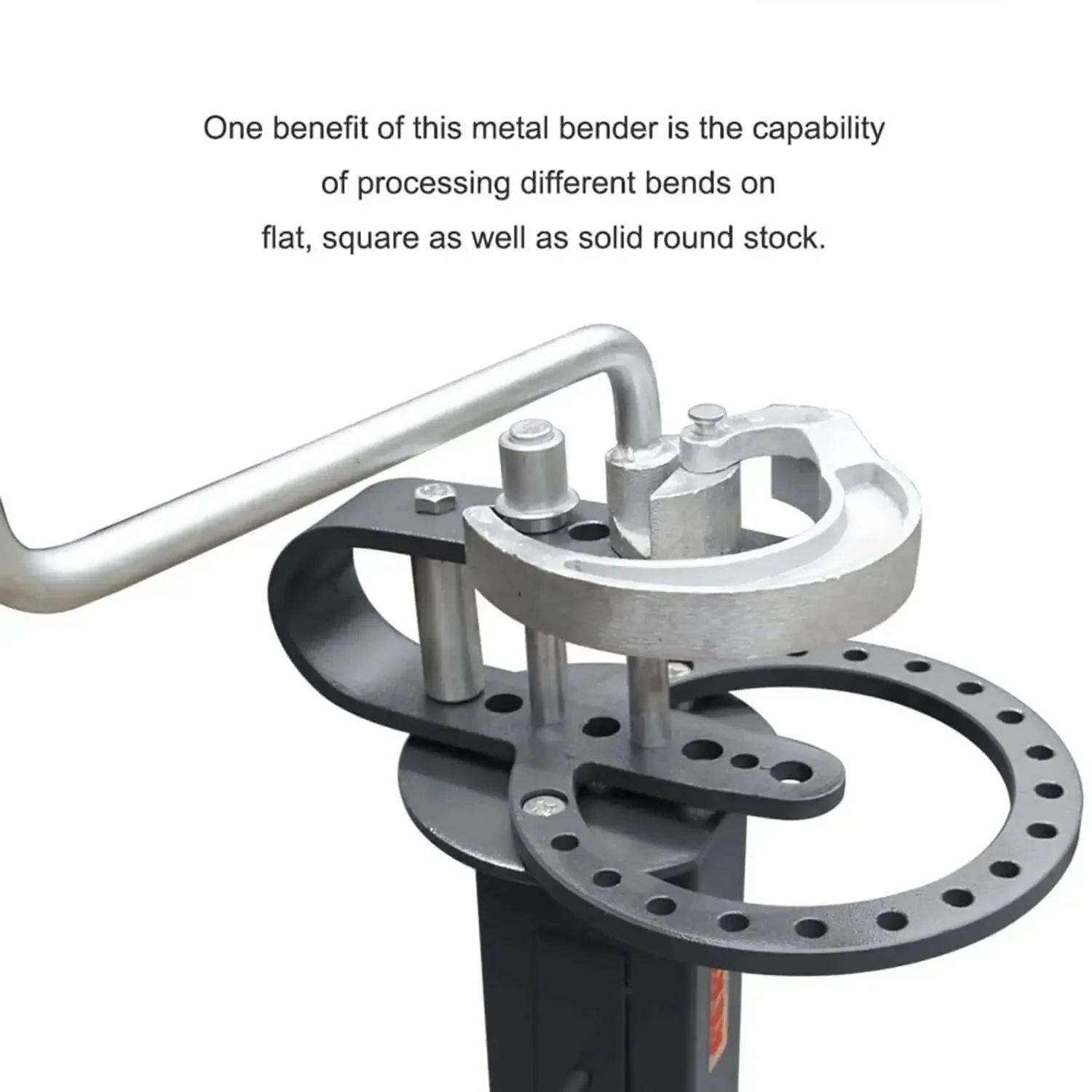 Floor Type Compact Metal Bender With 38 Inch Stand And Large Base Plate 14 Dies Truck Ready Portable Heavy Duty Bender For Flat Square And Round Metals UBM 30 For Workshop And Mobile Use - Image 5